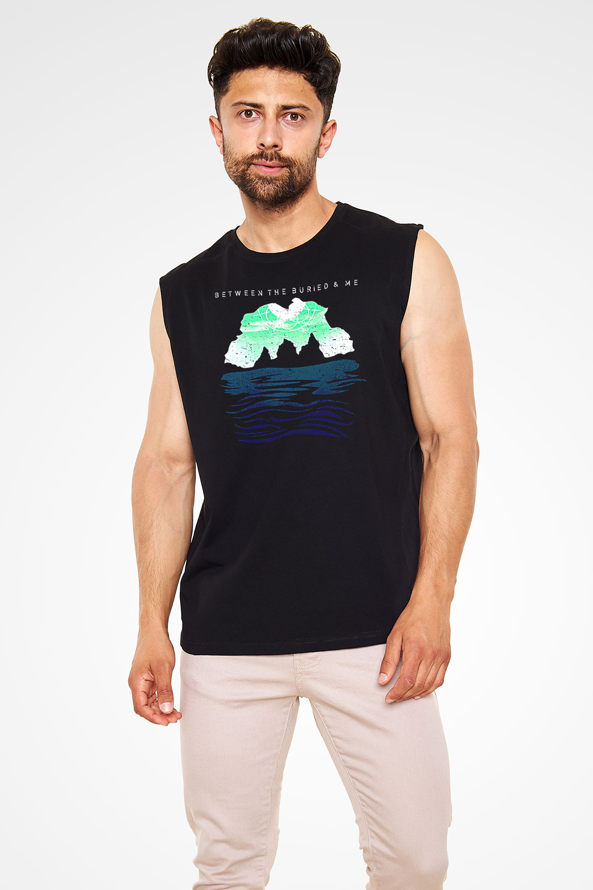 Between The Buried And Me Baskılı Unisex Siyah Kolsuz Tişört - Tshirt