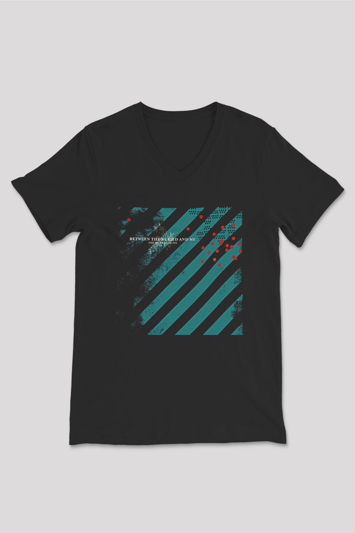 Between The Buried And Me Baskılı Unisex Siyah V Yaka Tişört - Tshirt