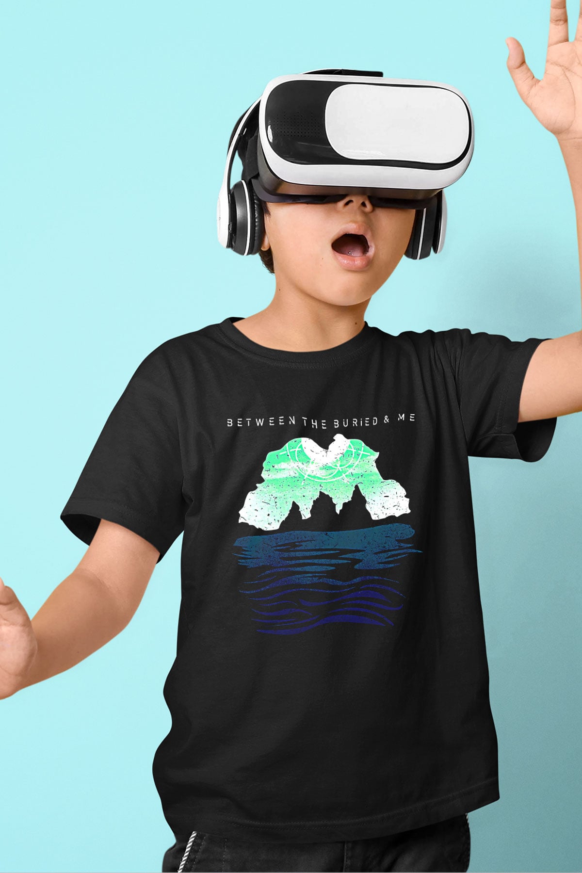 Between The Buried And Me Baskılı Unisex Siyah Çocuk Tişört - Tshirt