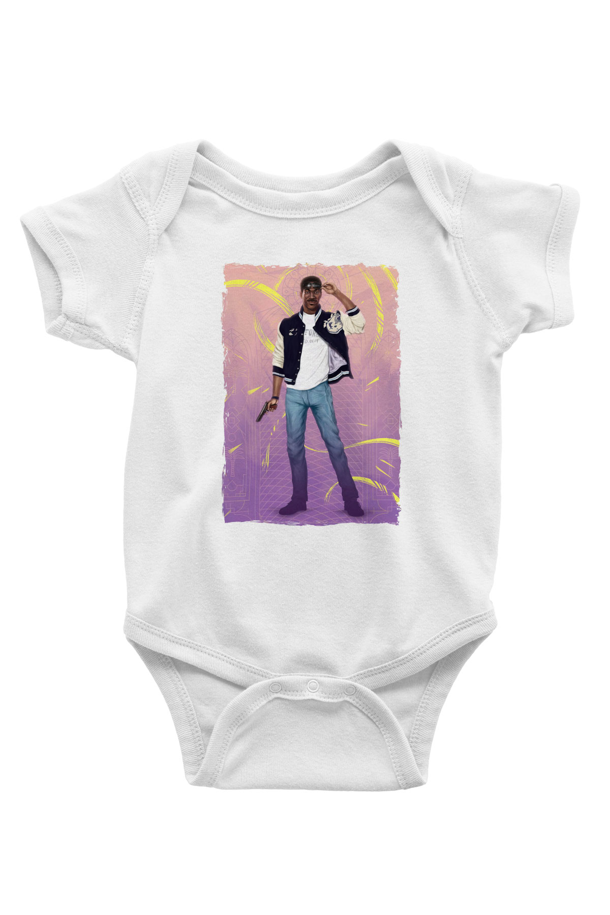 Beverly Hills Cop Beyaz Bebek Body - Zıbın