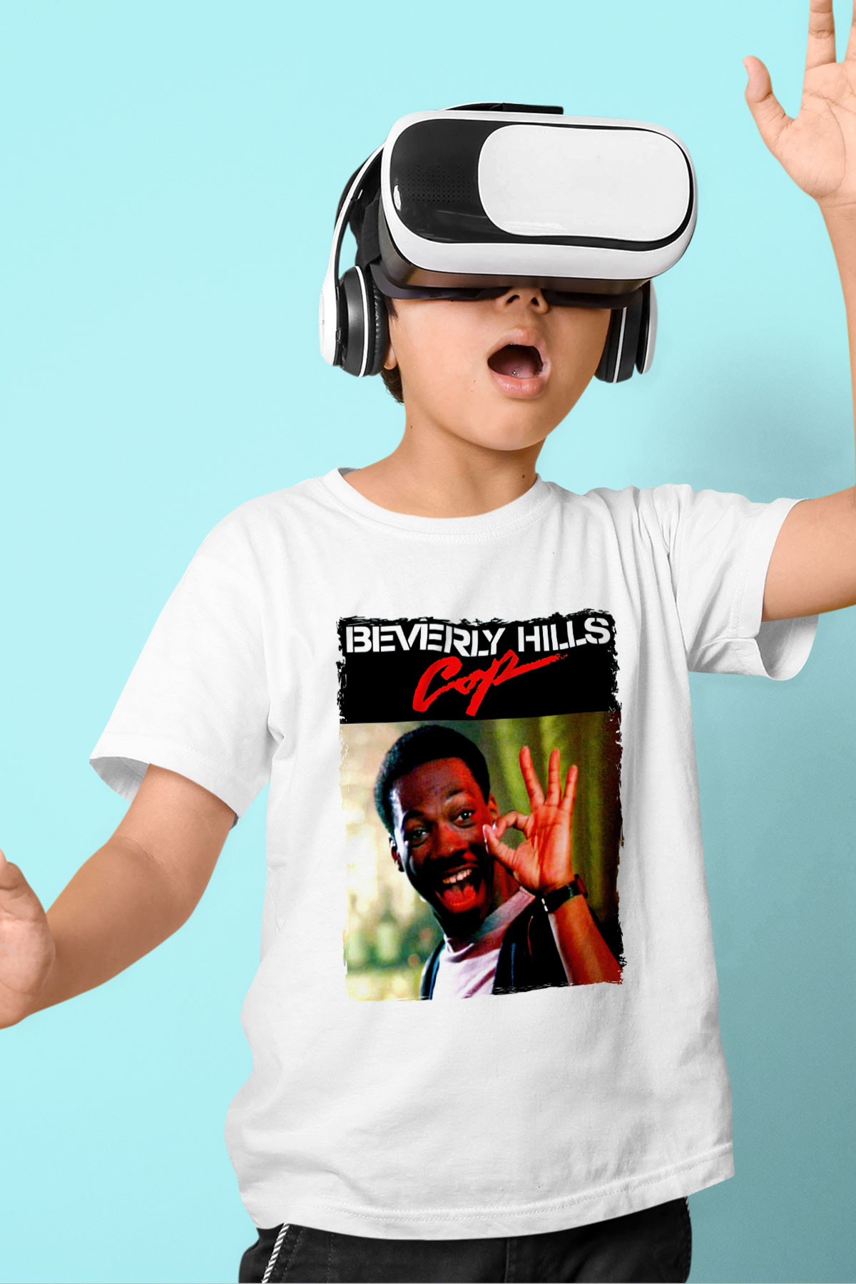 Beverly Hills Cop Beyaz Unisex  Çocuk Tişört