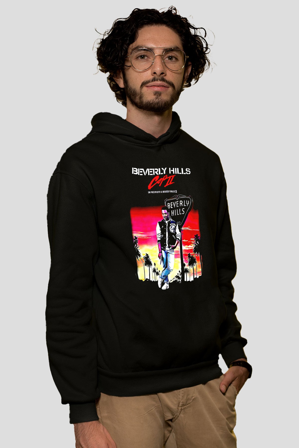 Beverly Hills Cop Siyah Unisex Hoodie