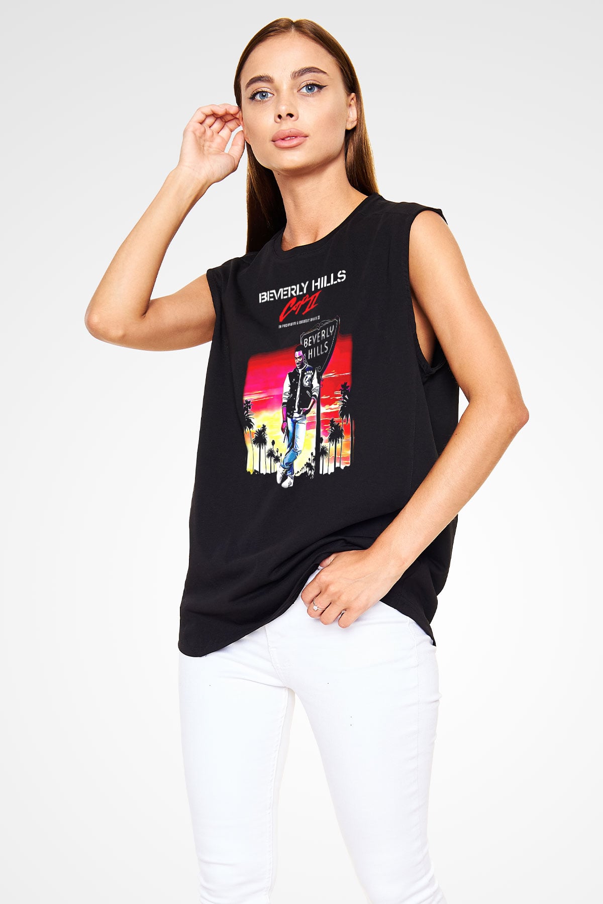 Beverly Hills Cop Siyah Unisex  Kolsuz Tişört