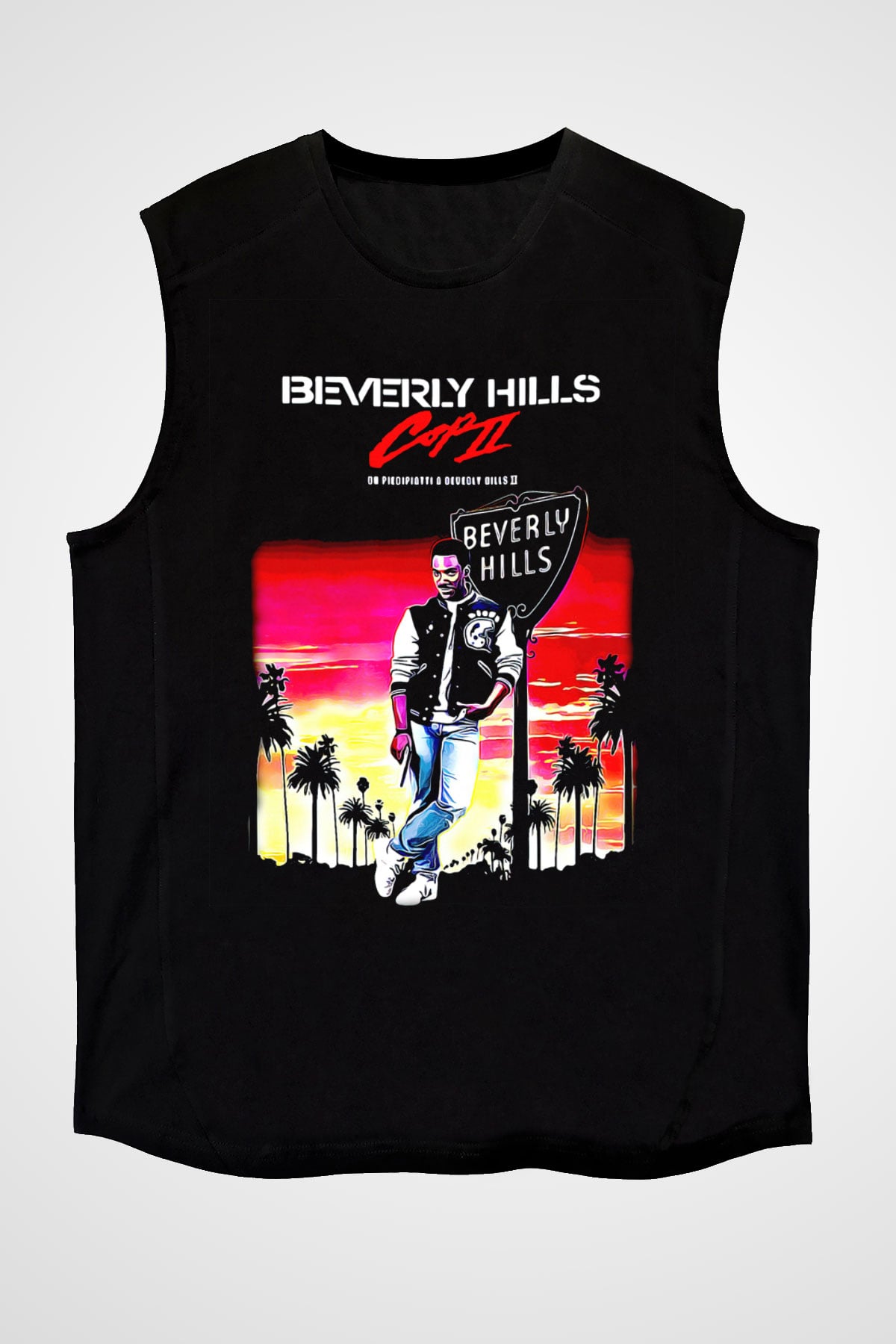 Beverly Hills Cop Siyah Unisex  Kolsuz Tişört