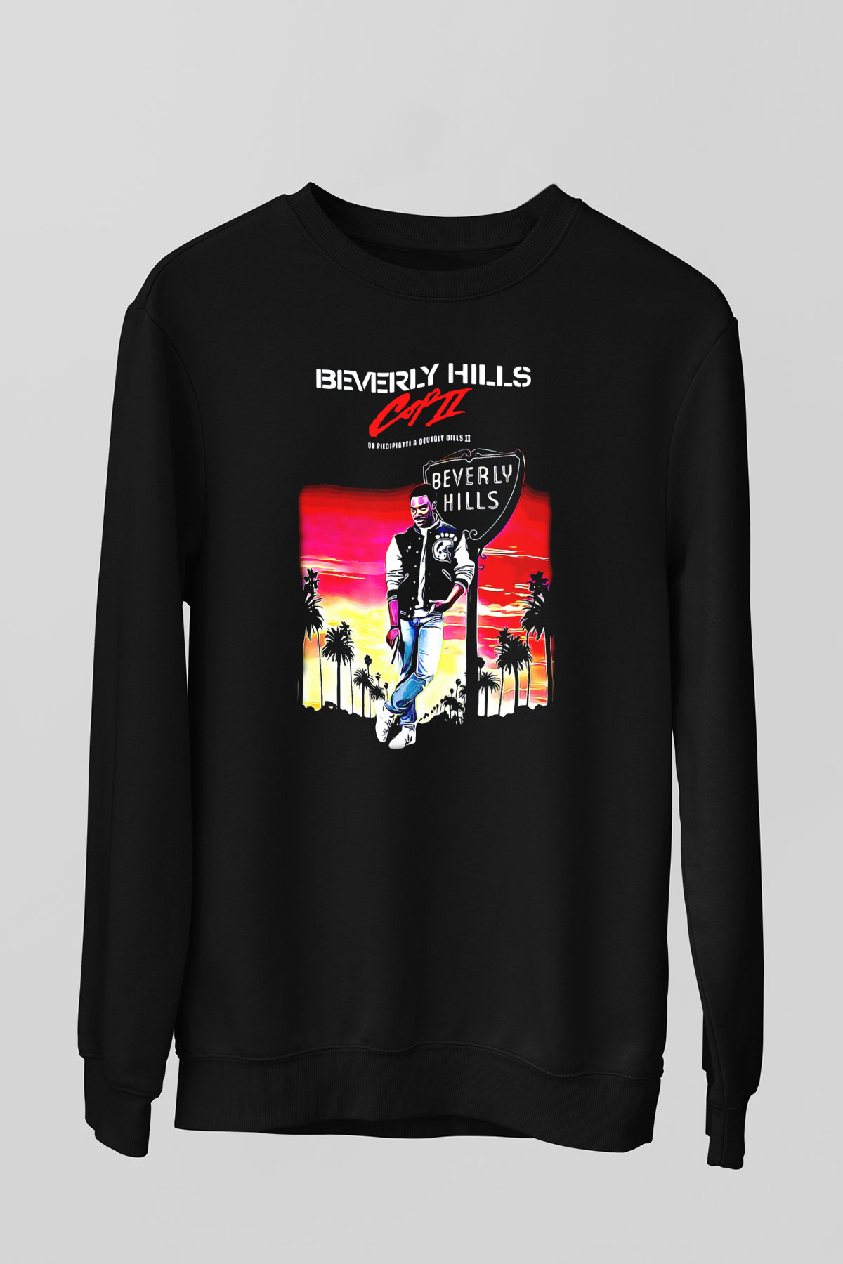 Beverly Hills Cop Siyah Unisex  Sweatshirt