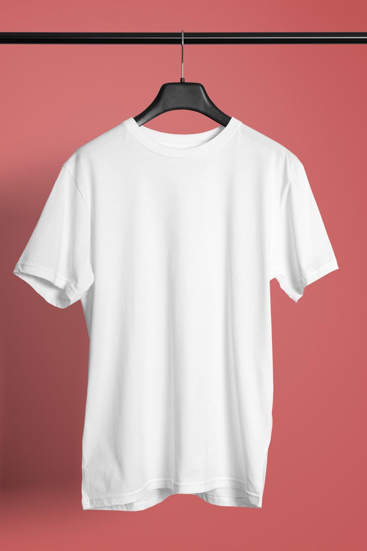 Beyaz Basic Unisex Tişört T-Shirt - TişörtFabrikası