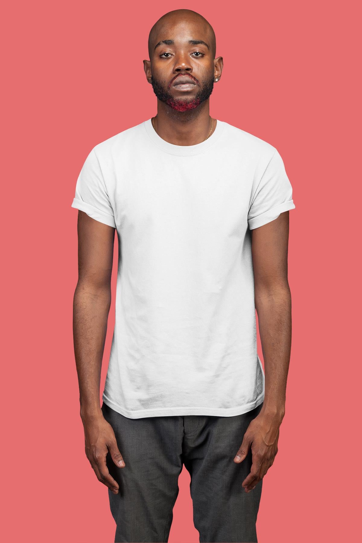 Beyaz Basic Unisex Tişört T-Shirt - TişörtFabrikası