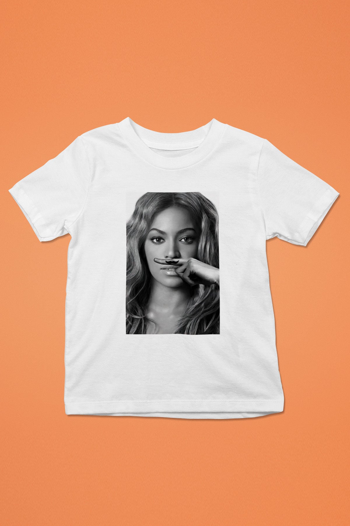 Beyonce Baskılı Beyaz Unisex Çocuk Tişört