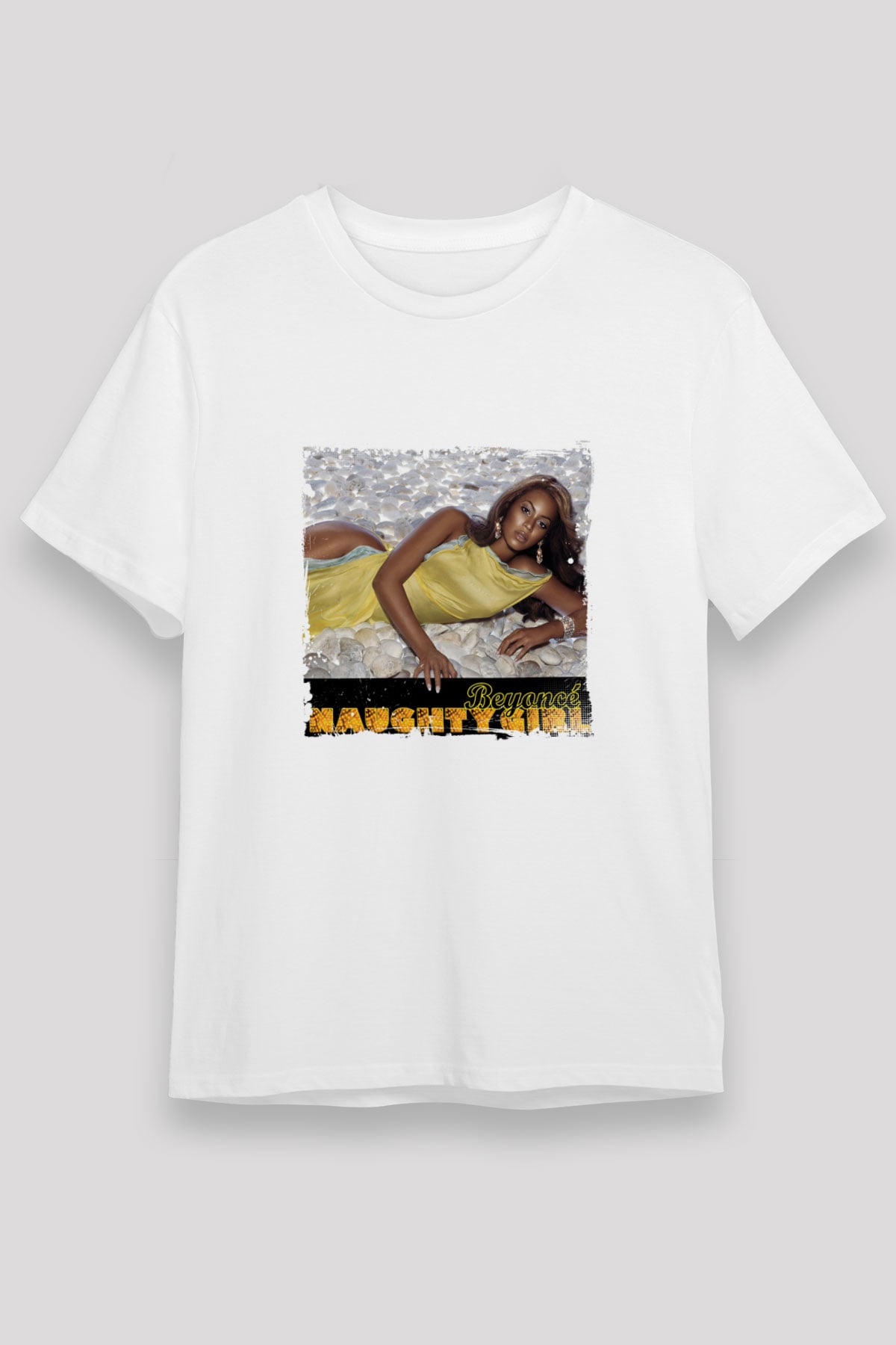 Beyonce Baskılı Unisex Beyaz Tişört