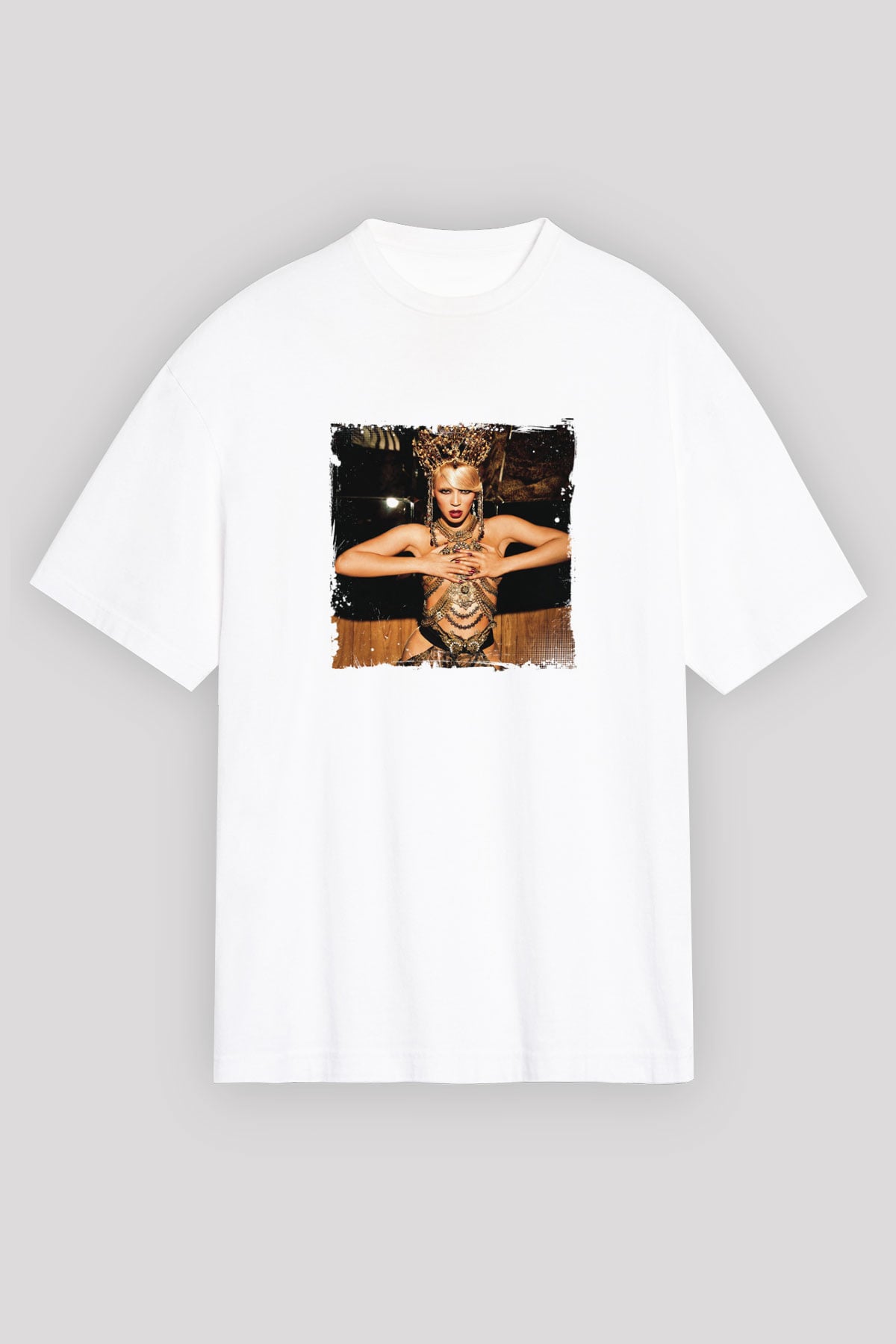 Beyonce Baskılı Unisex Beyaz Tişört