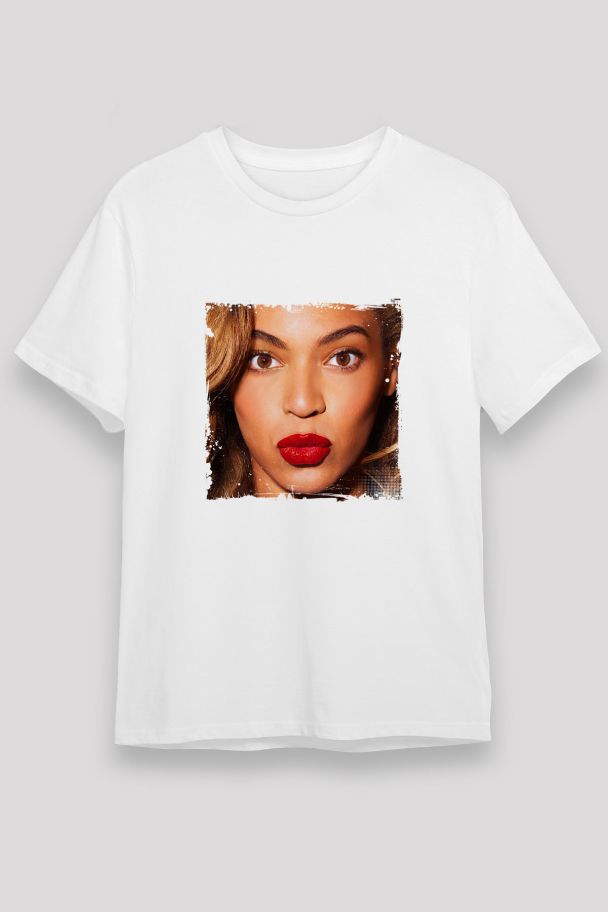 Beyonce Baskılı Unisex Beyaz Tişört