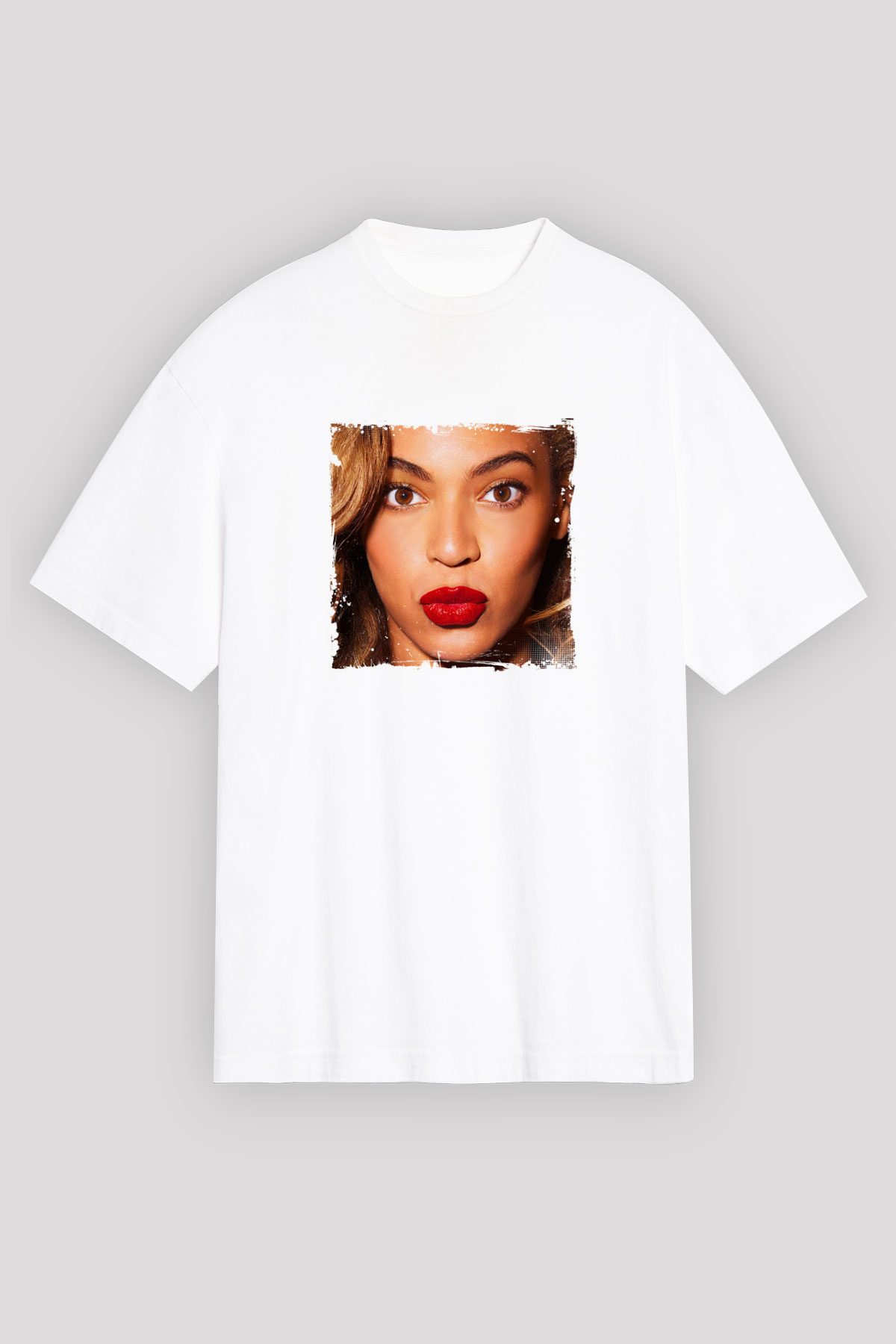 Beyonce Baskılı Unisex Beyaz Tişört