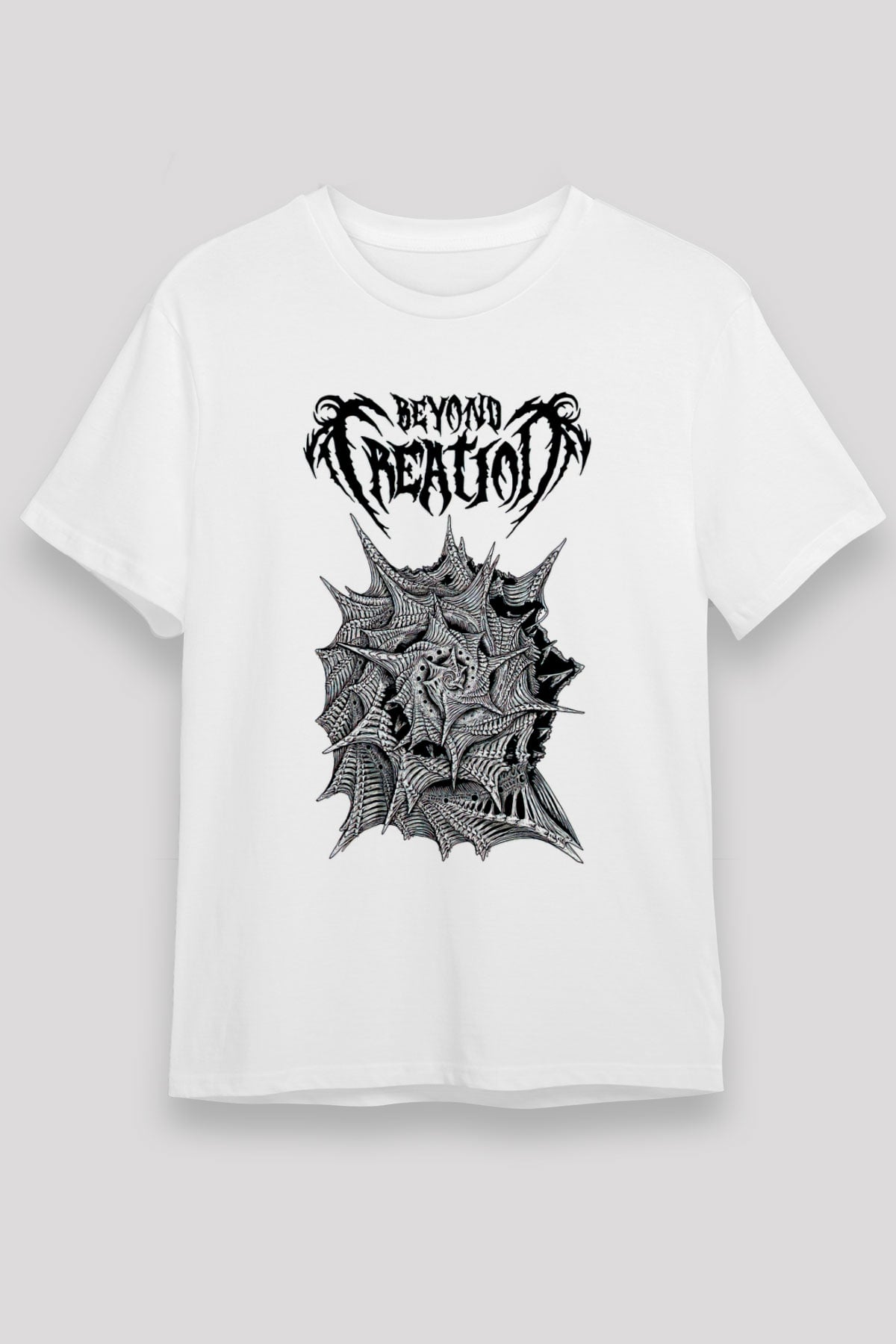 Beyond Creation Baskılı Unisex Beyaz Tişört - Tshirt