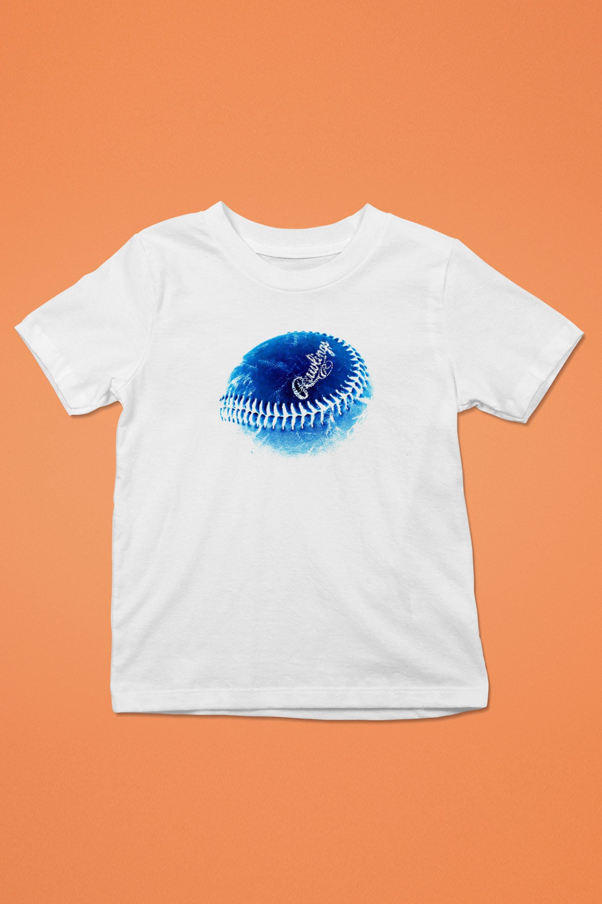 Beyzbol Baskılı Unisex Beyaz Çocuk Tişört - Tshirt