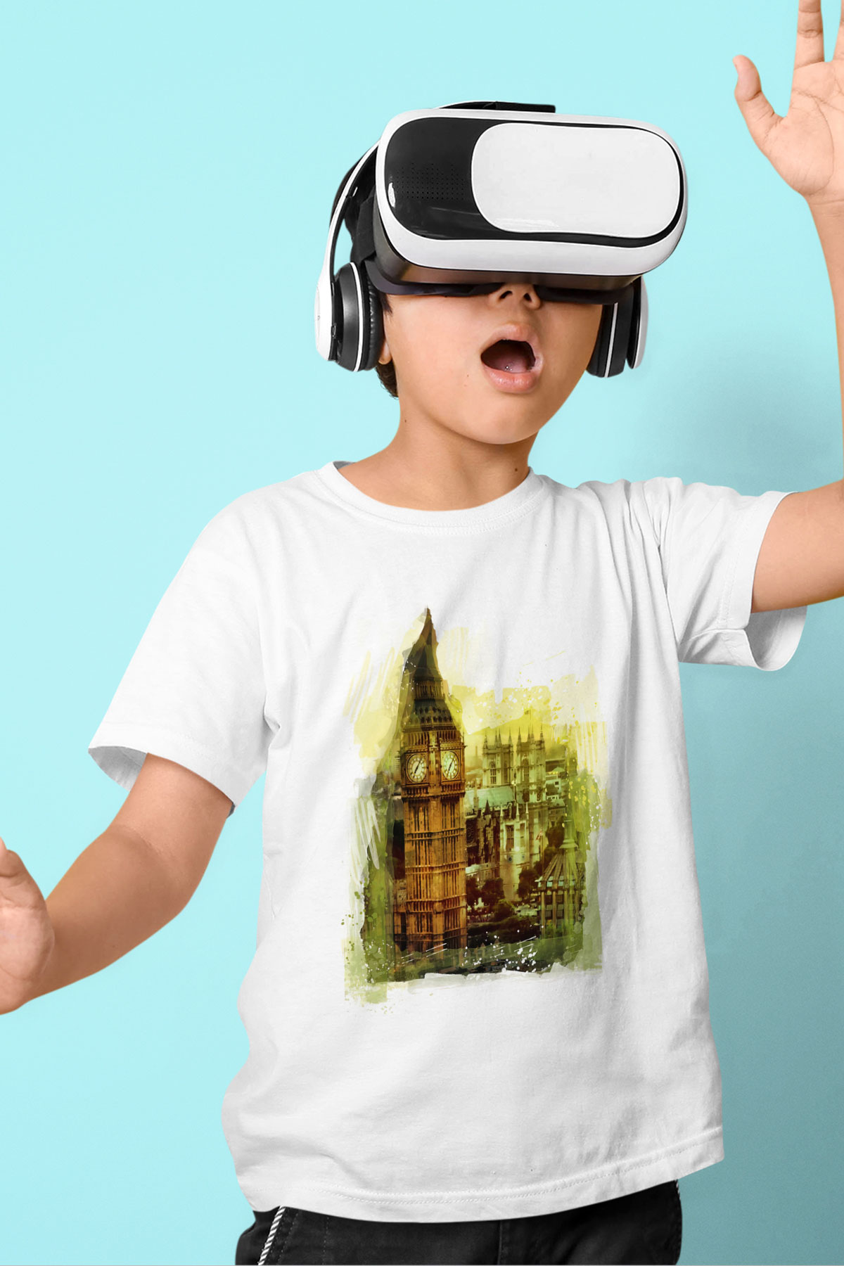 Big Ben Beyaz Unisex Çocuk Tişört