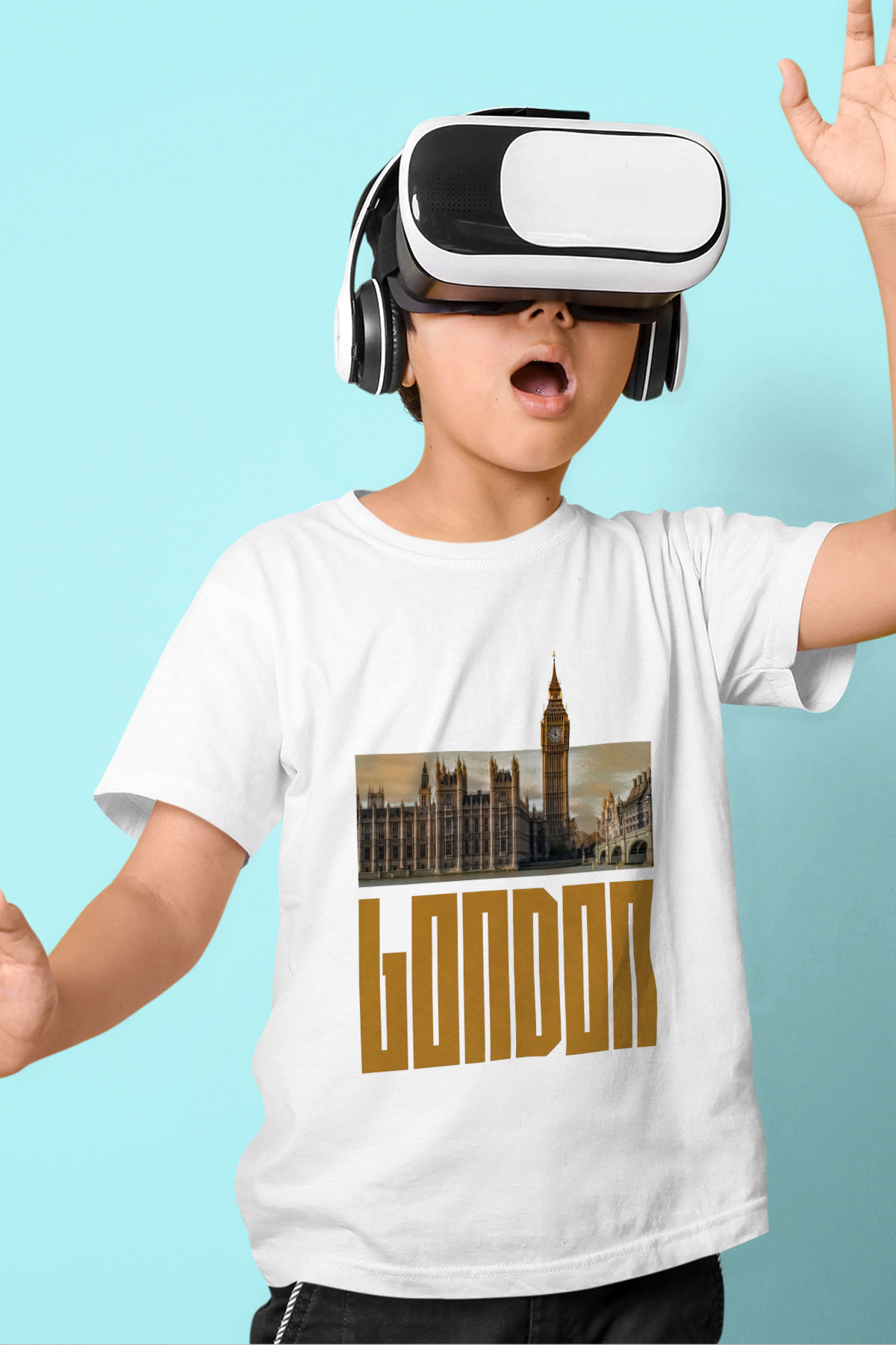 Big Ben Beyaz Unisex Çocuk Tişört