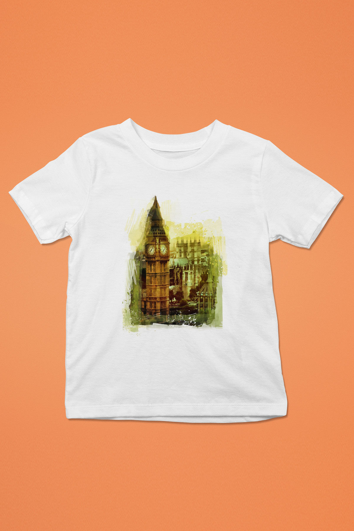 Big Ben Beyaz Unisex Çocuk Tişört