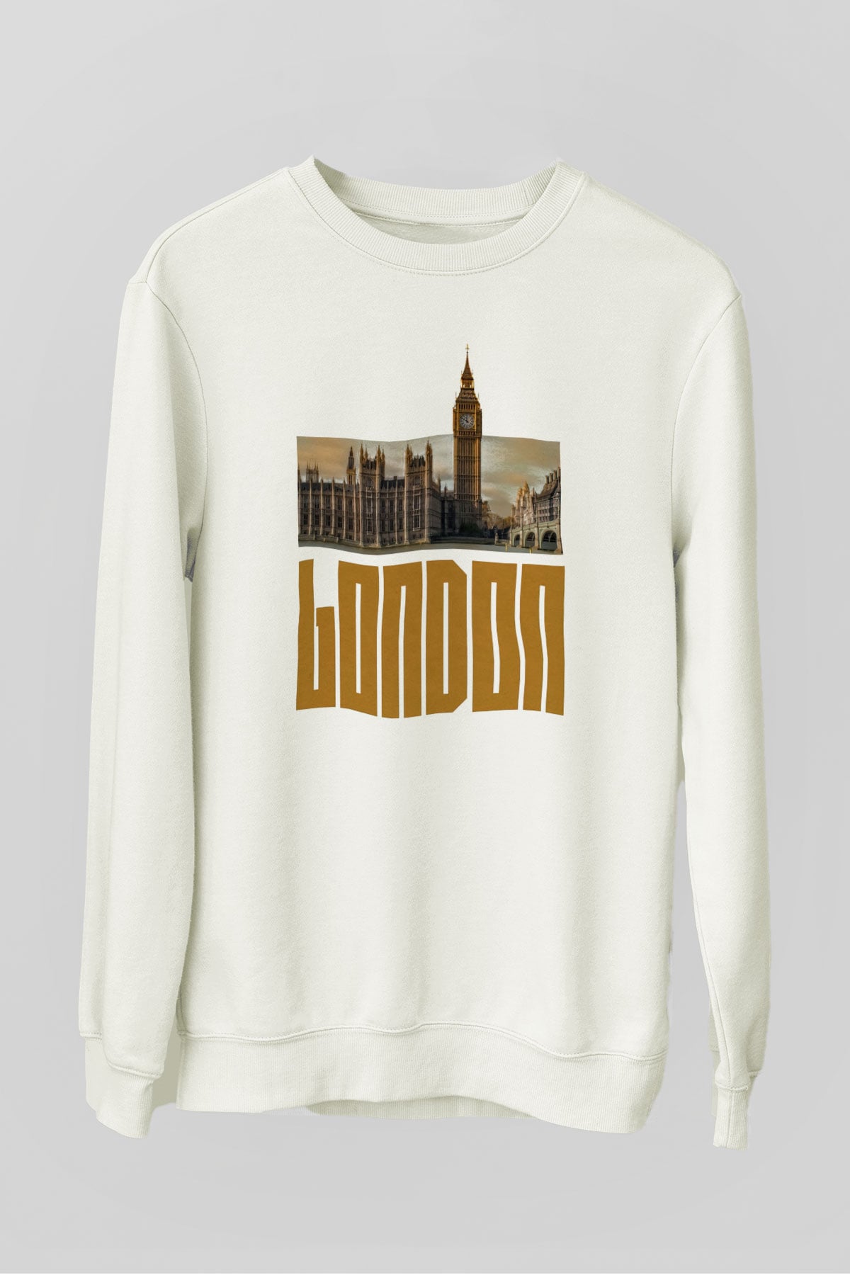 Big Ben Beyaz Unisex Sweatshirt