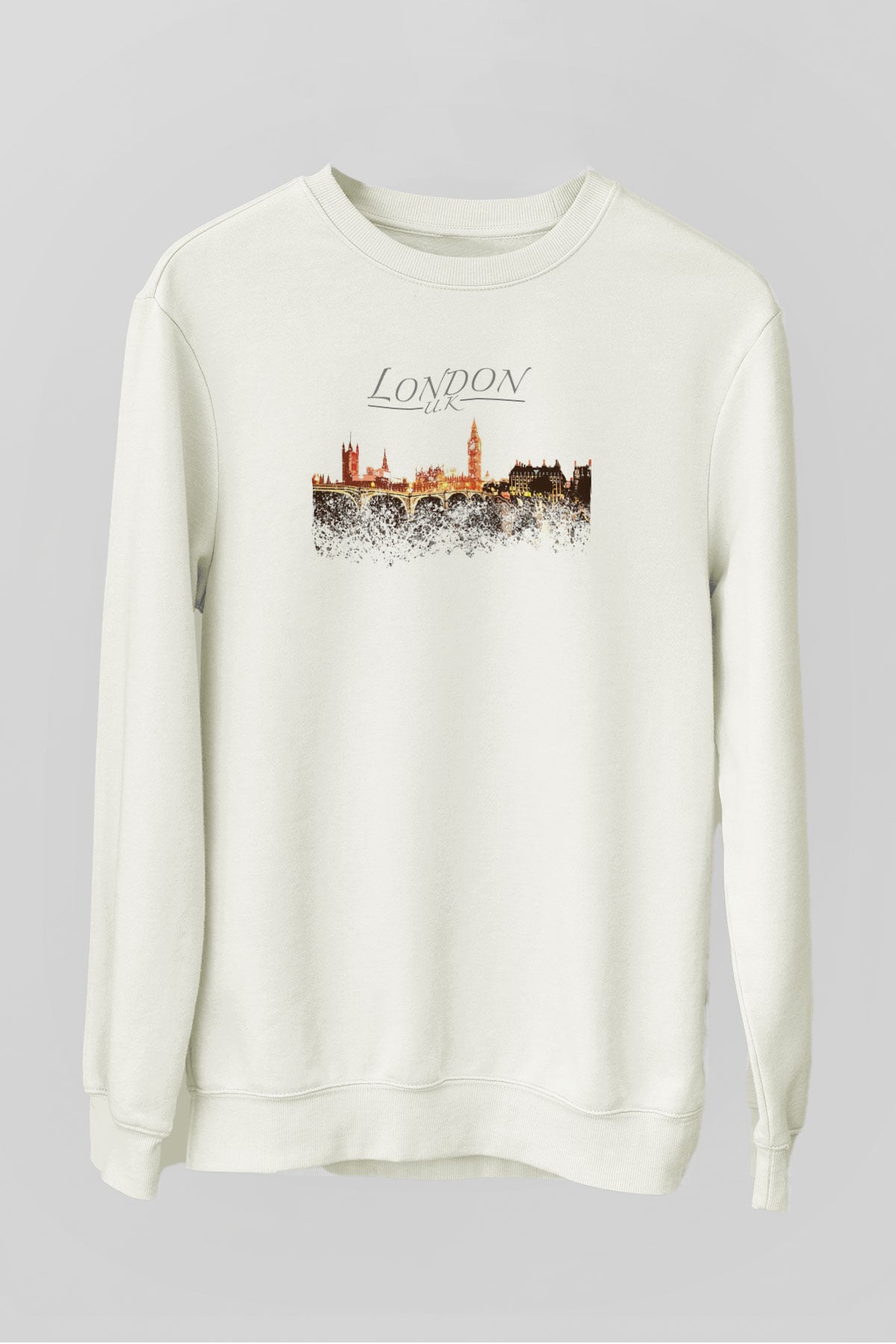 Big Ben Beyaz Unisex Sweatshirt