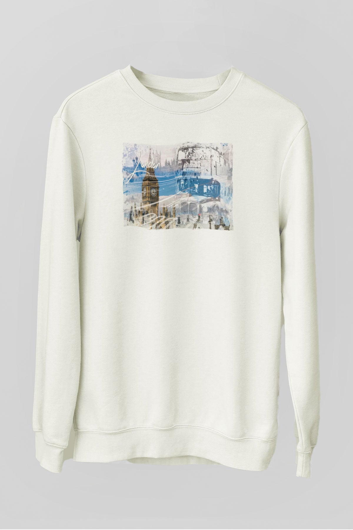 Big Ben Beyaz Unisex Sweatshirt