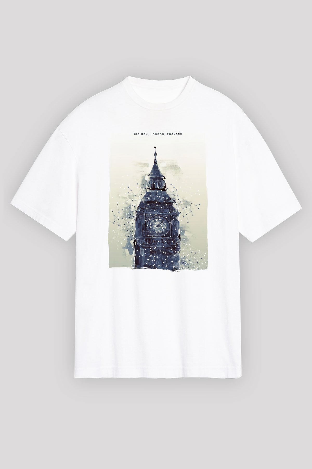 Big Ben Beyaz Unisex Tişört T-Shirt - TişörtFabrikası