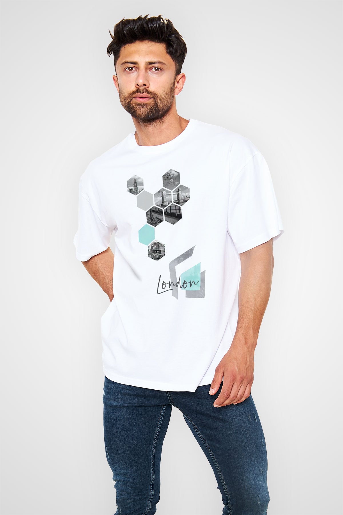 Big Ben Beyaz Unisex Tişört T-Shirt - TişörtFabrikası