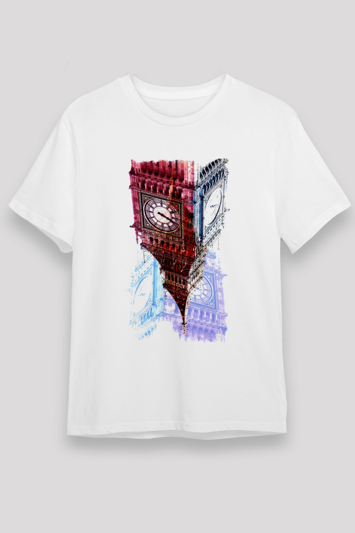Big Ben Beyaz Unisex Tişört T-Shirt - TişörtFabrikası