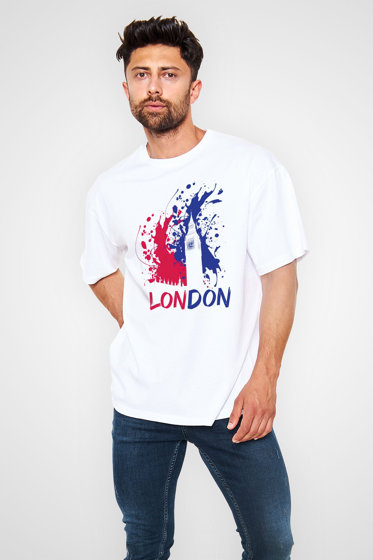 Big Ben Beyaz Unisex Tişört T-Shirt - TişörtFabrikası