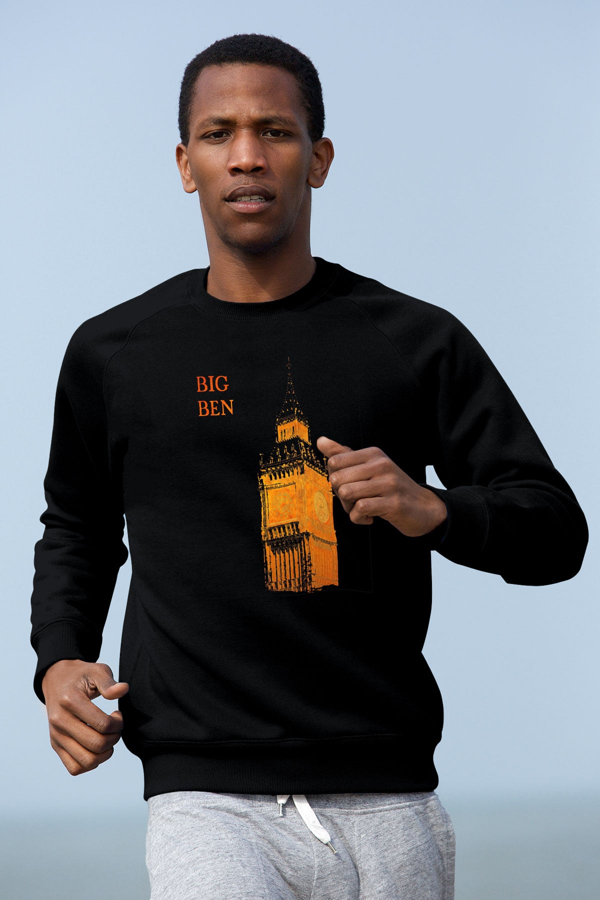 Big Ben Siyah Unisex Sweatshirt