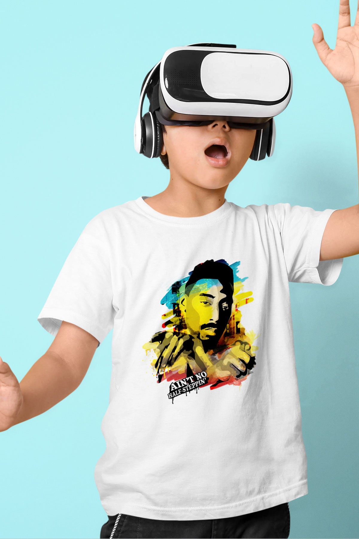 Big Daddy Kane Baskılı Beyaz Unisex Çocuk Tişört
