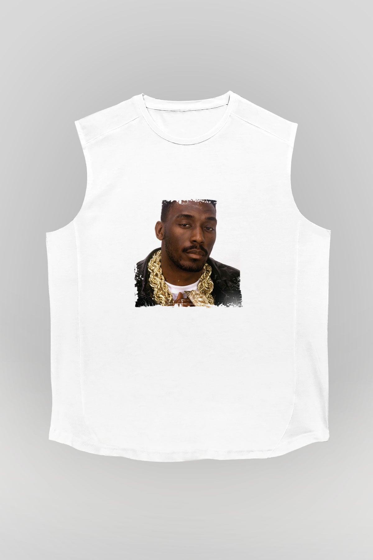 Big Daddy Kane Baskılı Unisex Beyaz Kolsuz Tişört