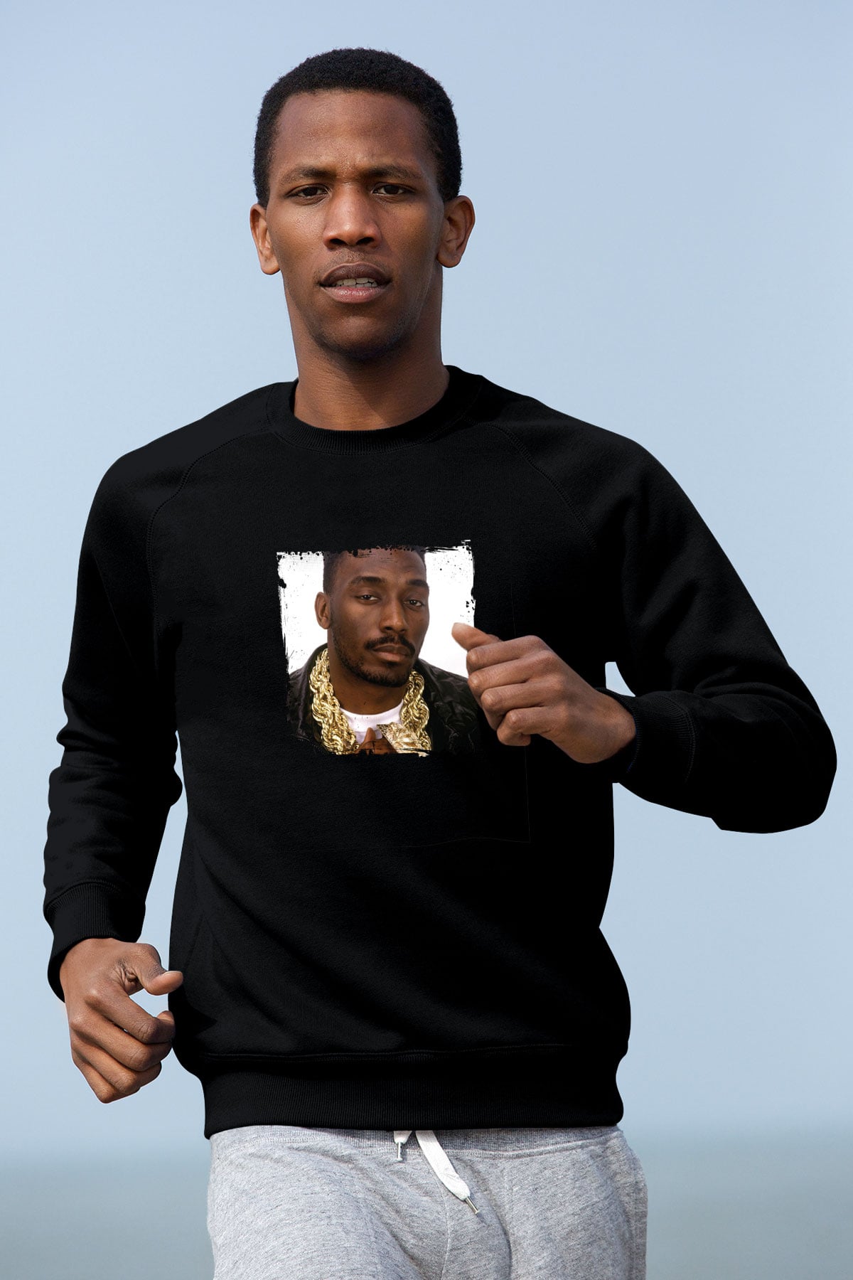 Big Daddy Kane Baskılı Unisex Siyah Sweatshirt