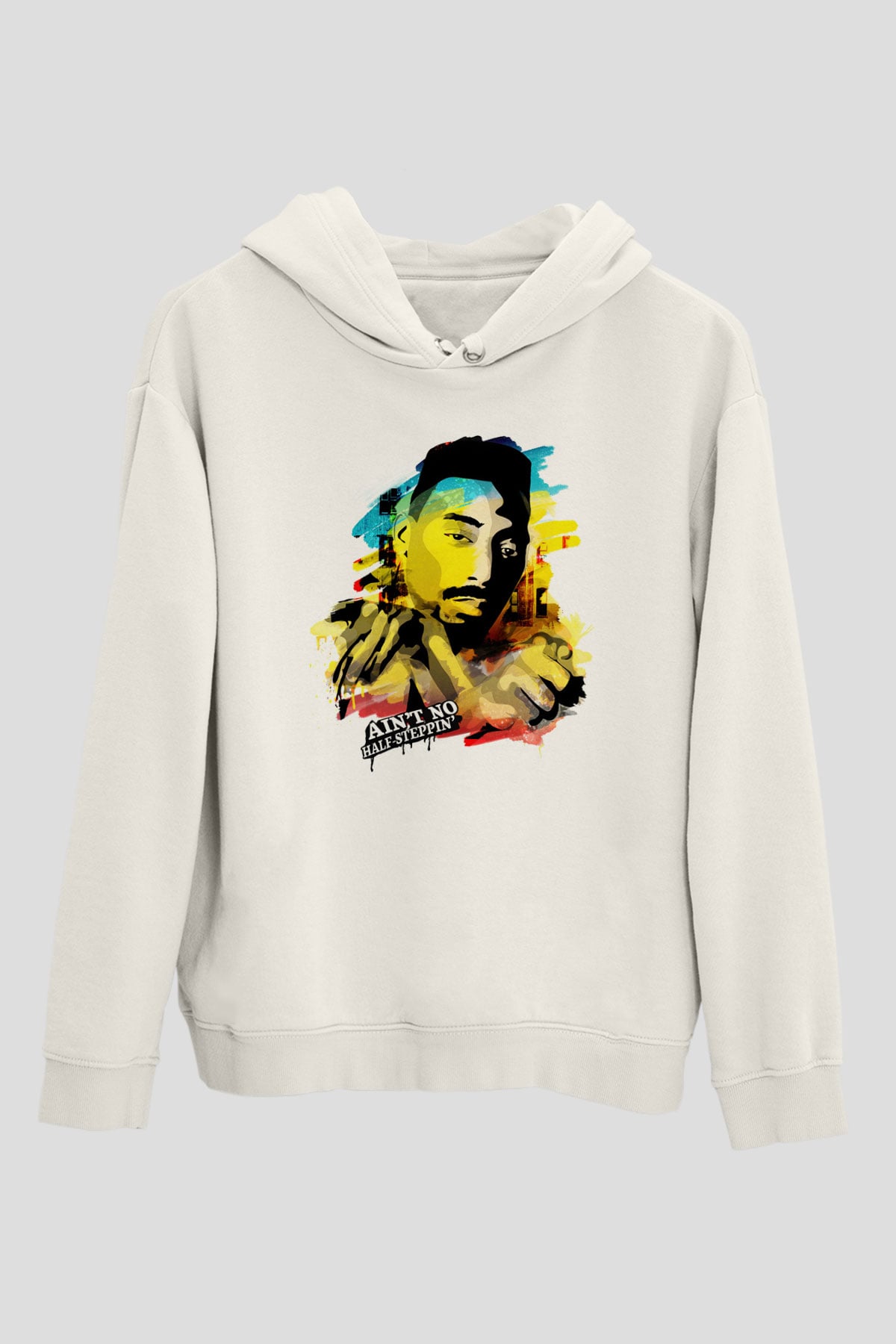 Big Daddy Kane Beyaz Unisex Kapşonlu Sweatshirt