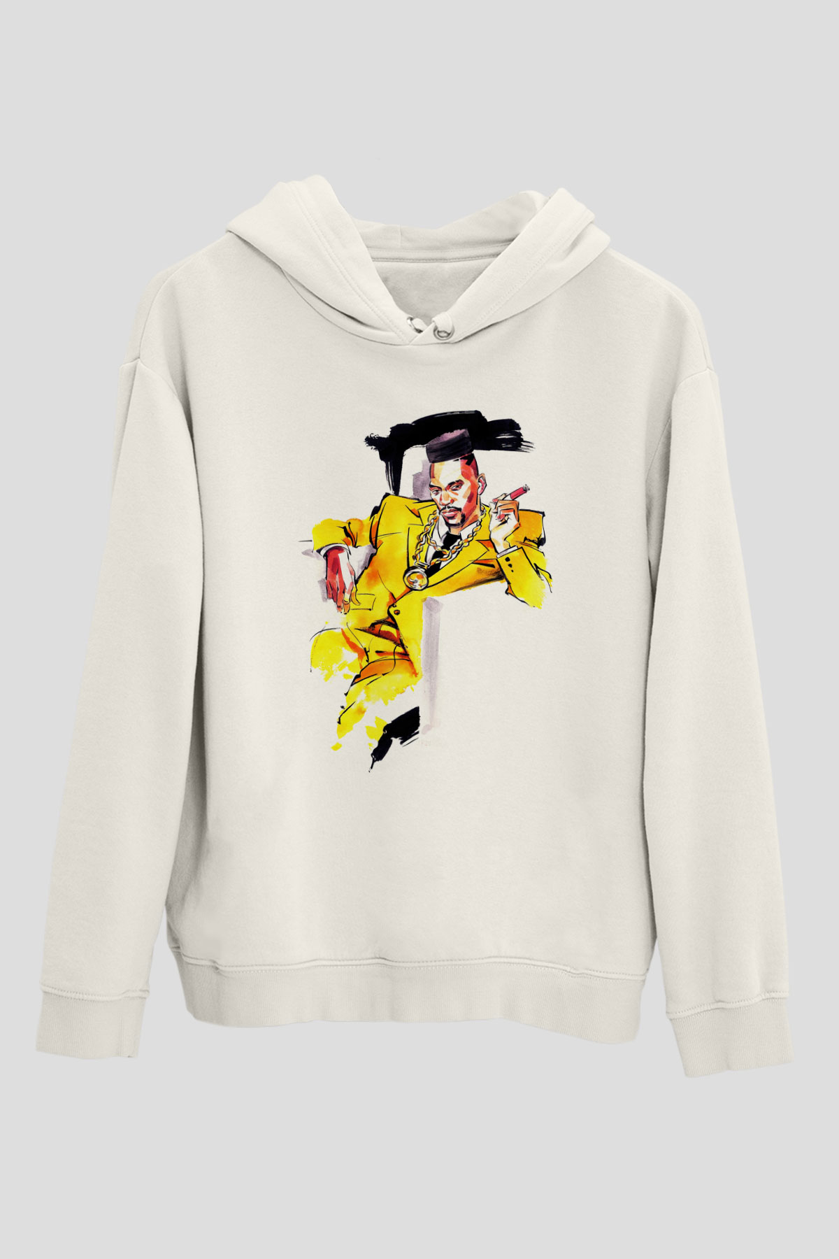Big Daddy Kane Beyaz Unisex Kapşonlu Sweatshirt