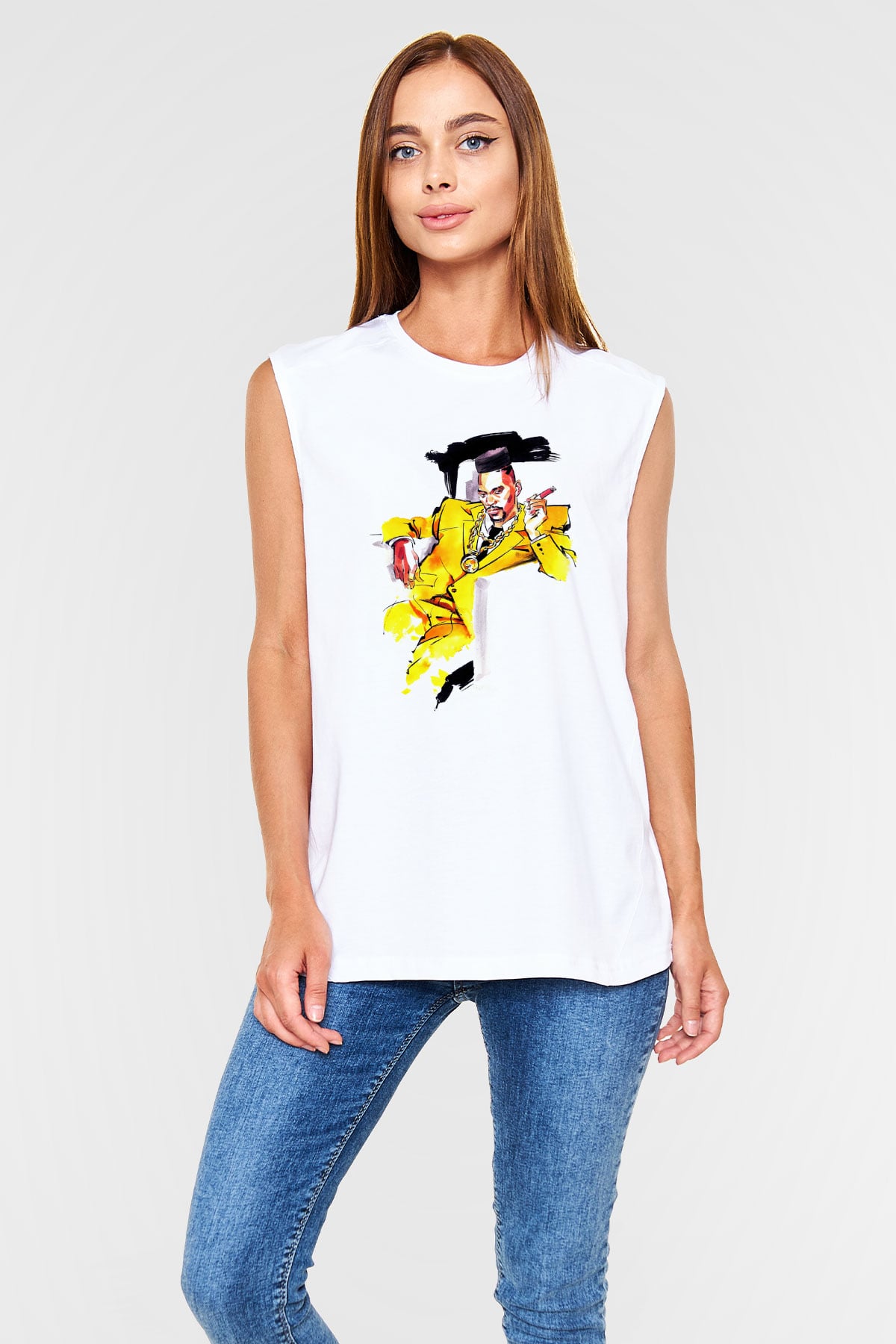 Big Daddy Kane Beyaz Unisex Kolsuz Tişört