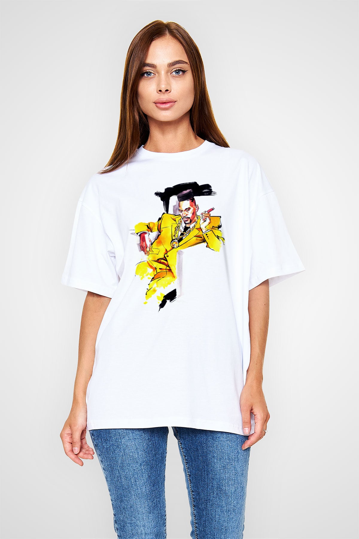 Big Daddy Kane Beyaz Unisex Oversize Tişört T-Shirt