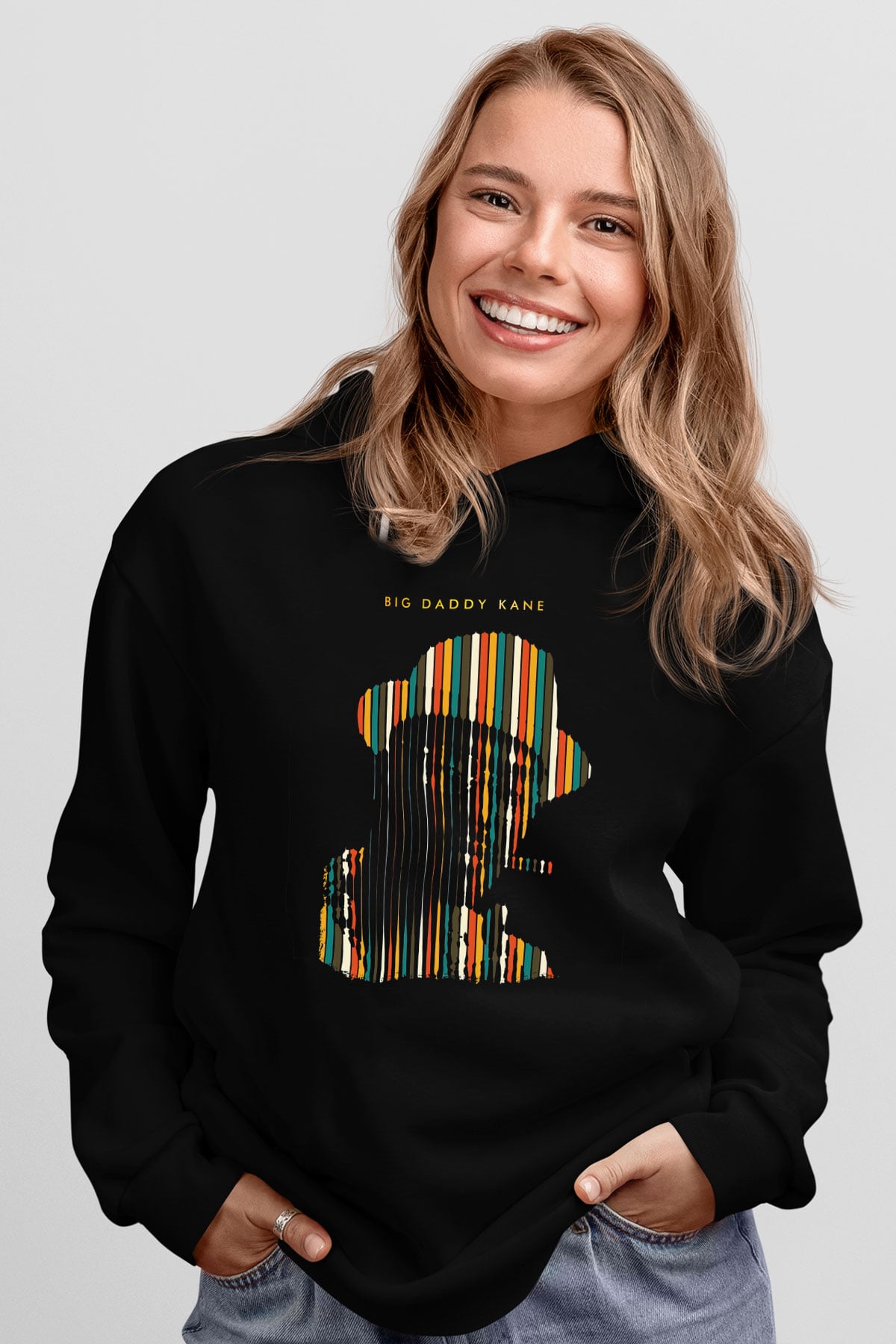 Big Daddy Kane Siyah Unisex Kapüşonlu Sweatshirt