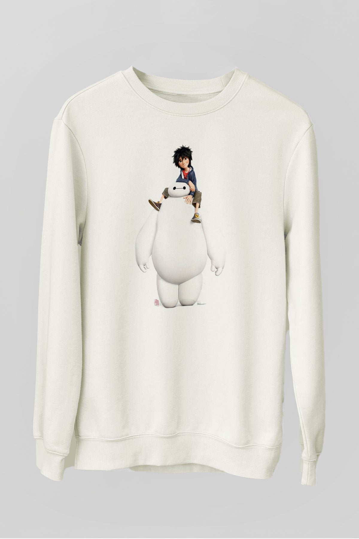 Big Hero Beyaz Unisex Sweatshirt