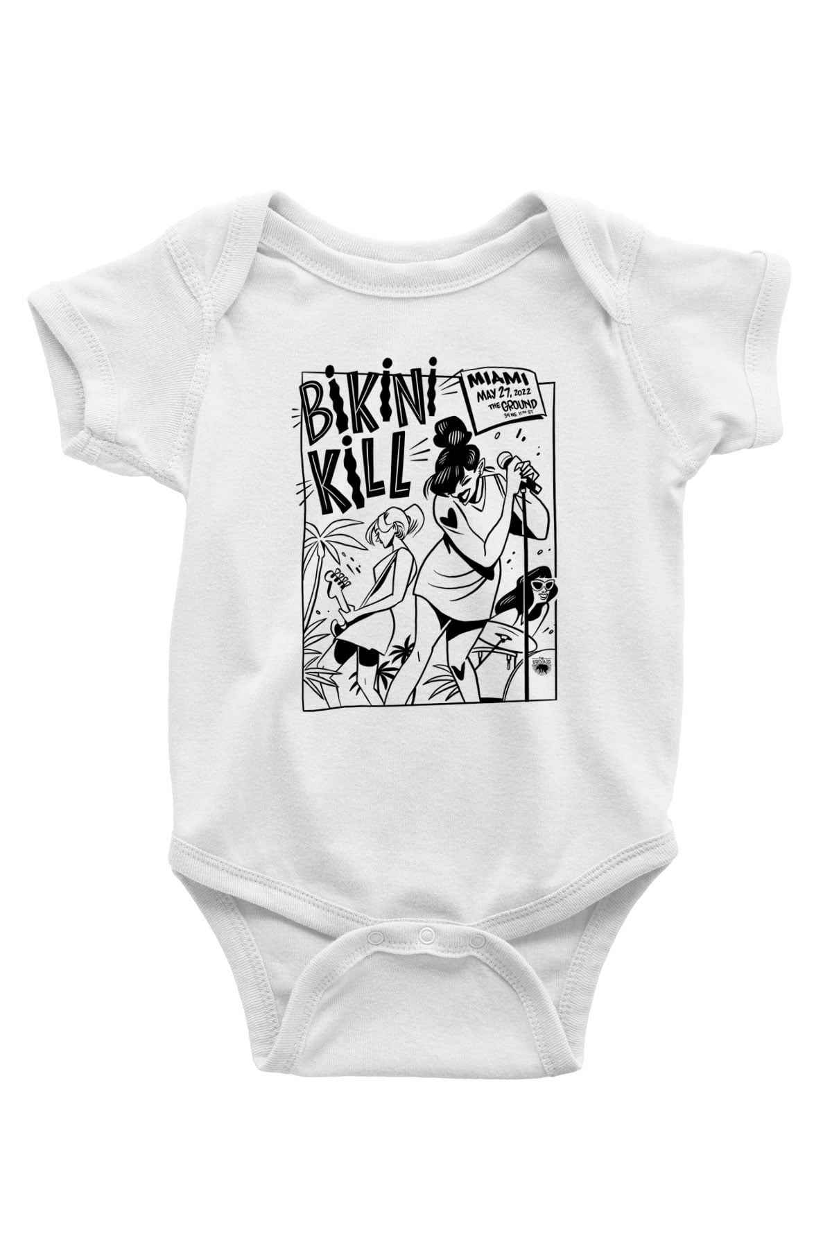 Bikini Kill Baskılı Beyaz Unisex Bebek Body - Zıbın