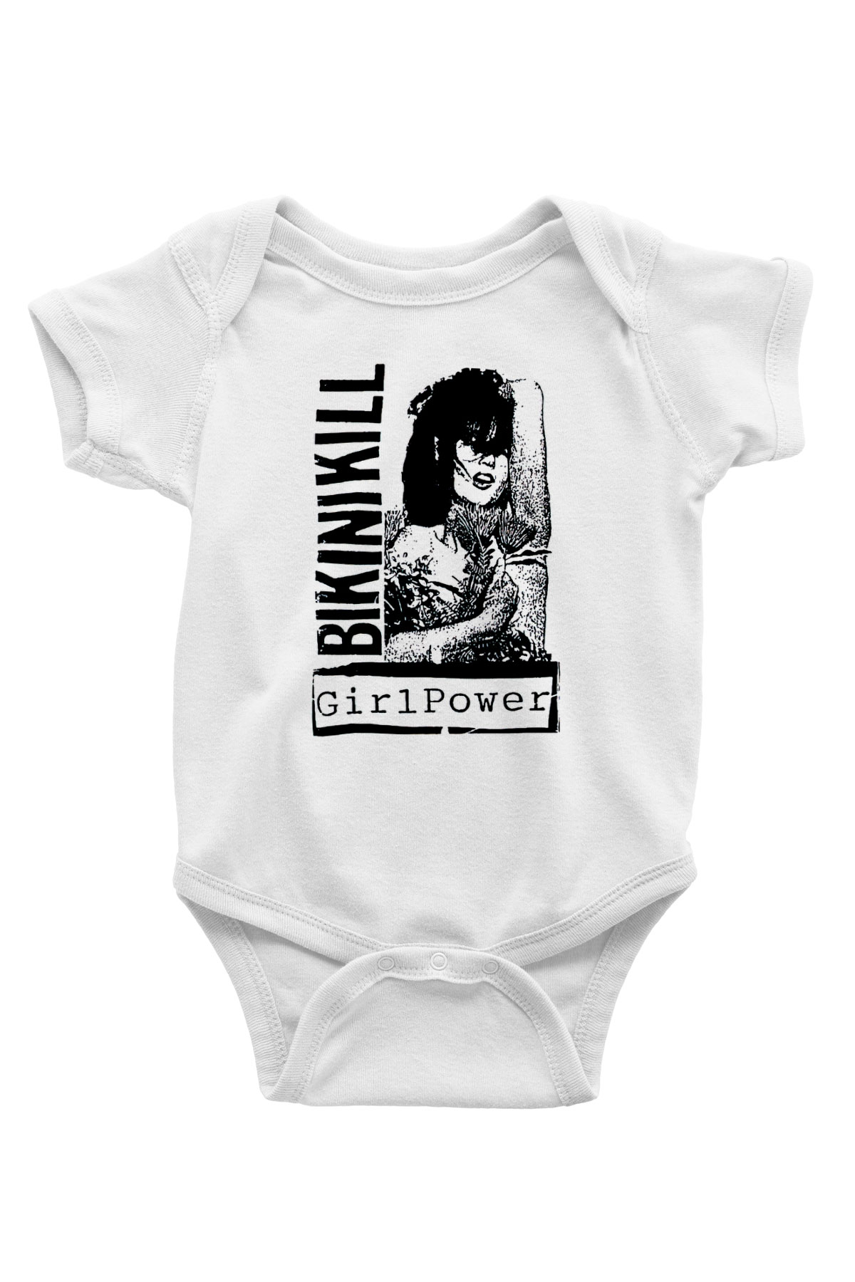 Bikini Kill Baskılı Beyaz Unisex Bebek Body - Zıbın