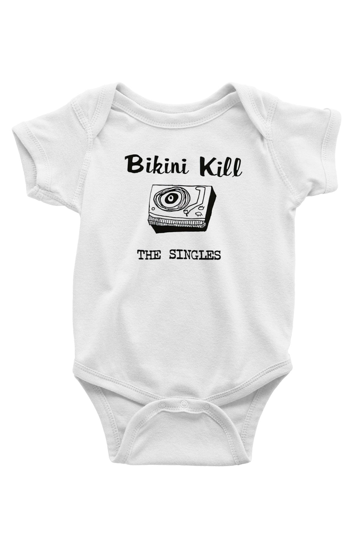 Bikini Kill Baskılı Beyaz Unisex Bebek Body - Zıbın