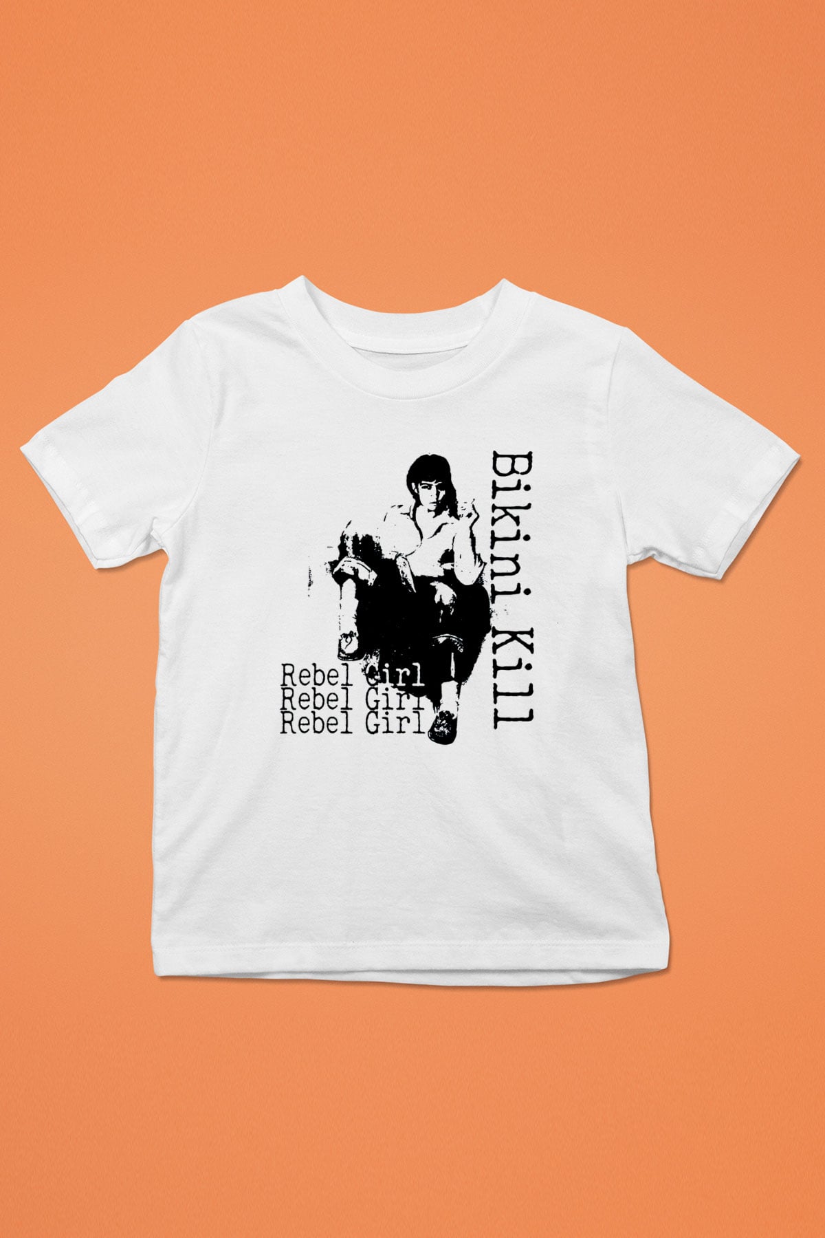 Bikini Kill Baskılı Beyaz Unisex Beyaz Çocuk Tişört - Tshirt