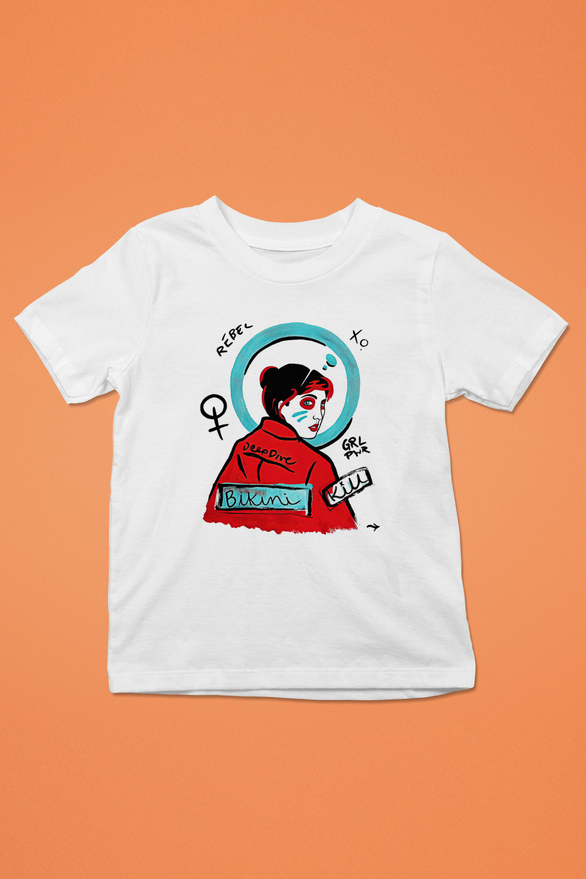 Bikini Kill Baskılı Beyaz Unisex Beyaz Çocuk Tişört - Tshirt
