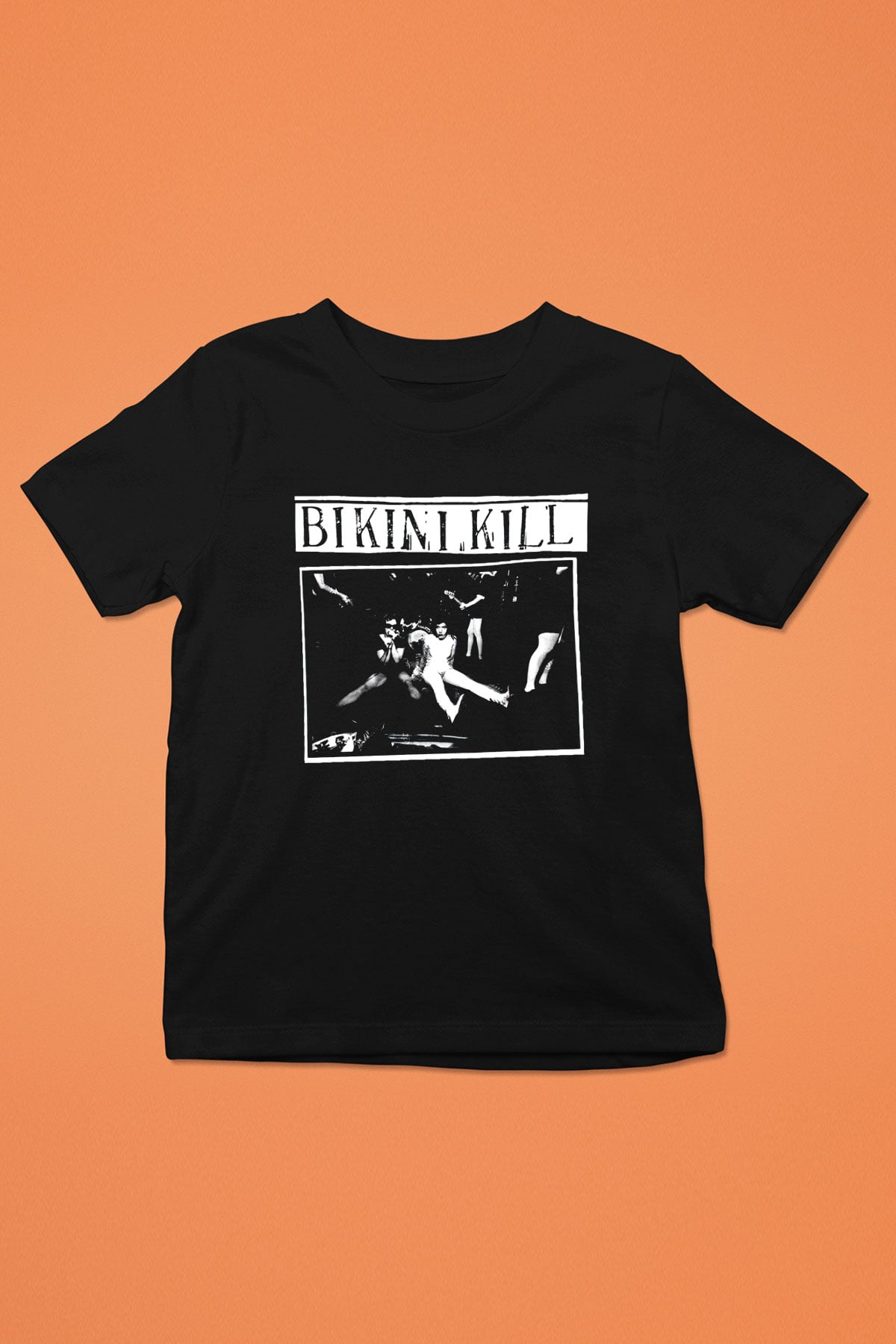 Bikini Kill Baskılı Unisex Siyah Çocuk Tişört - Tshirt