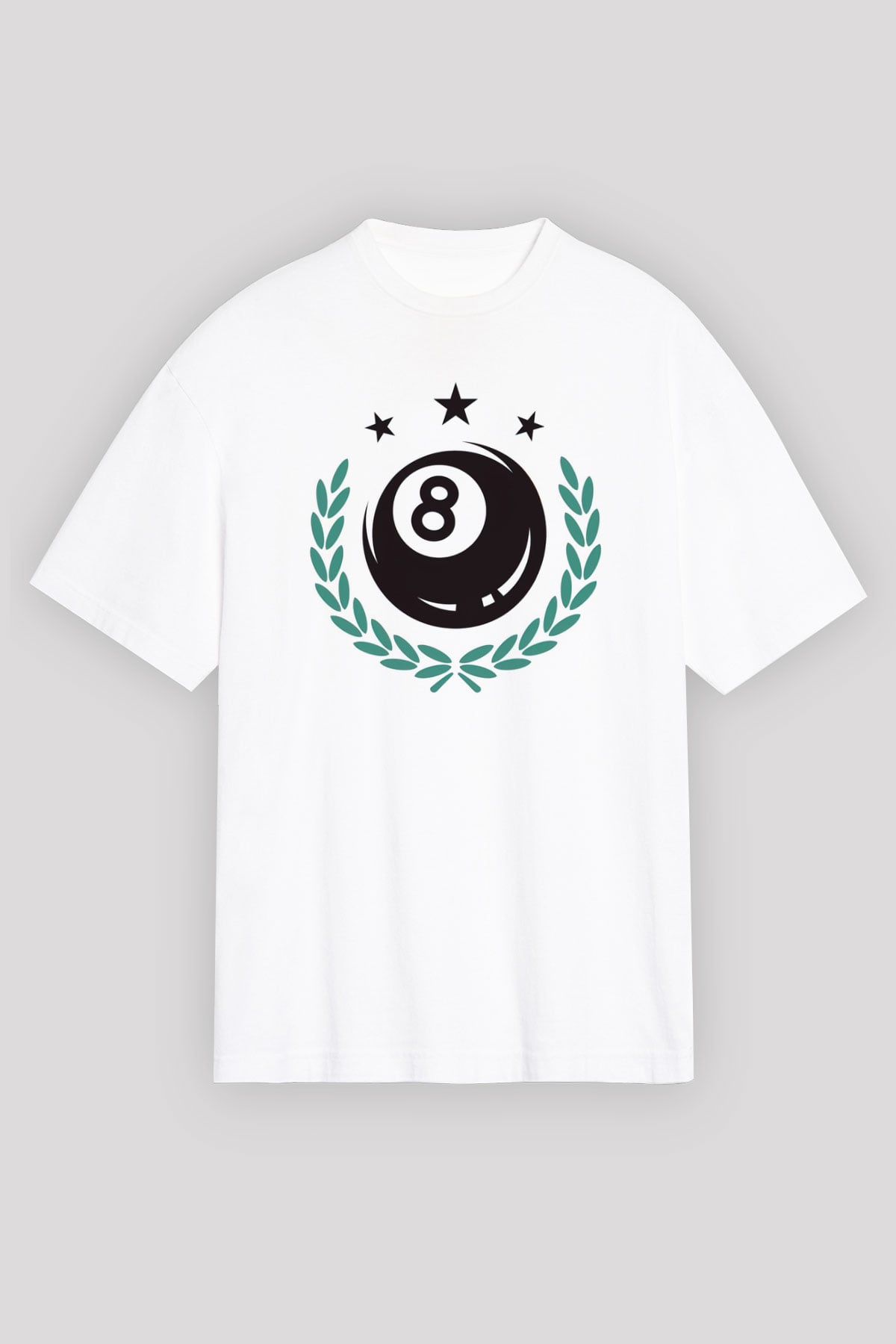 Bilardo Beyaz Unisex Tişört T-Shirt - TişörtFabrikası