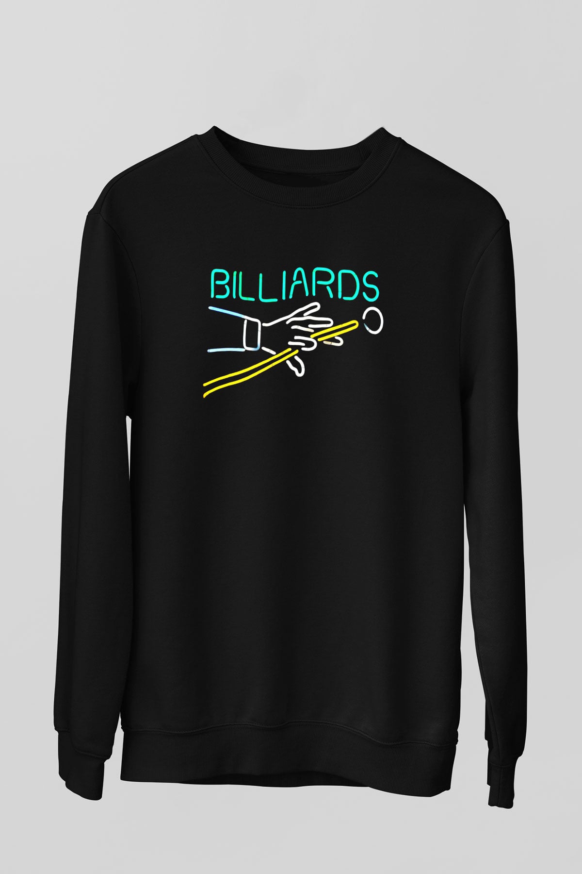 Bilardo Siyah Unisex Sweatshirt