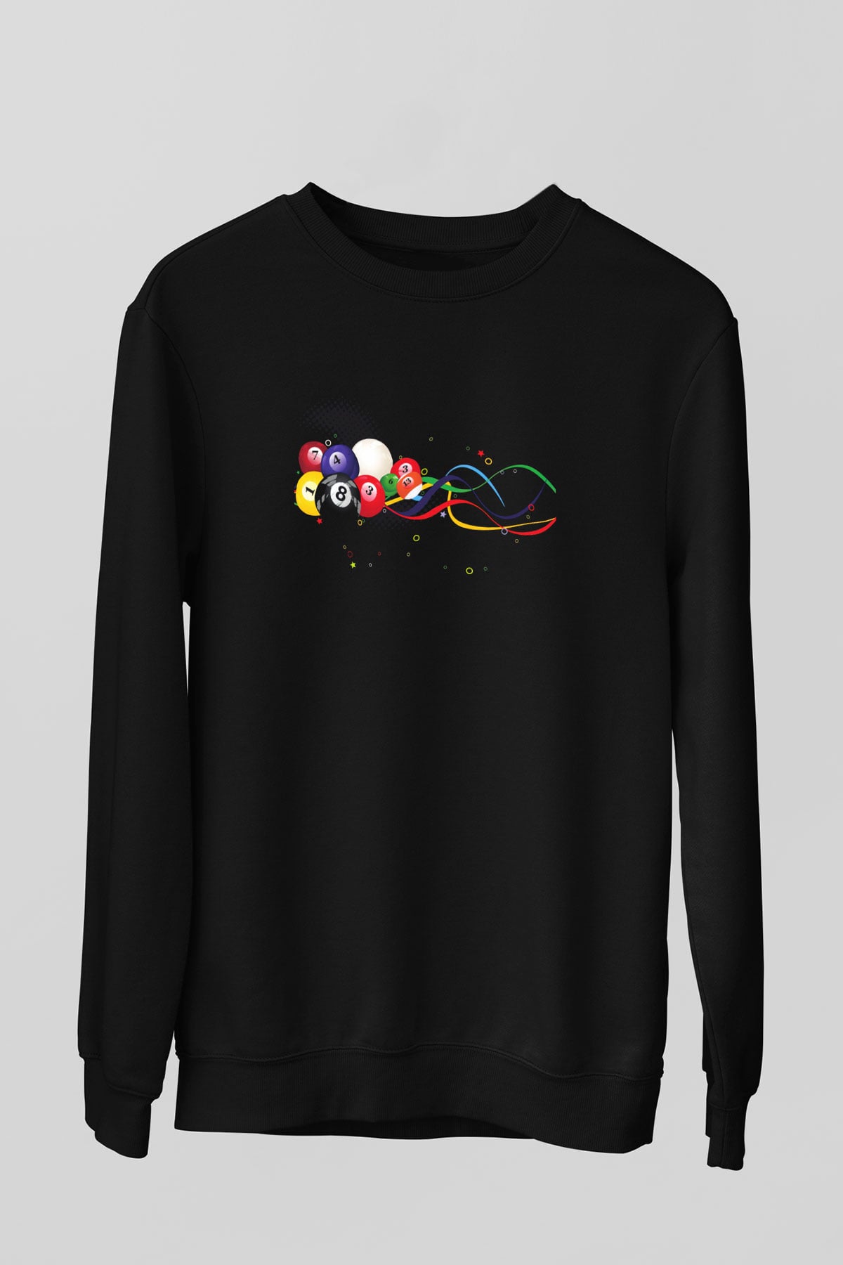 Bilardo Siyah Unisex Sweatshirt
