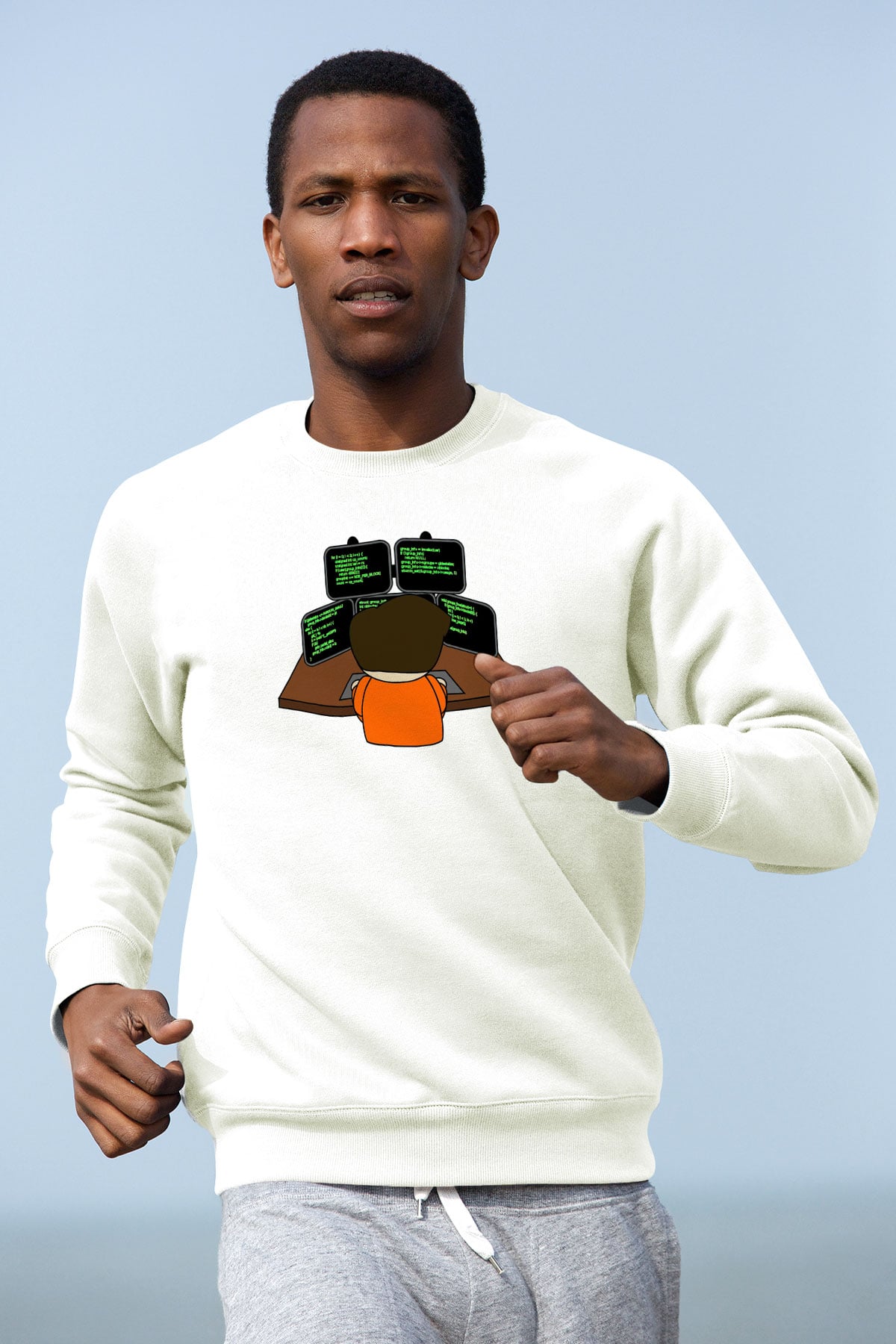 Bilgisayar programcısı Beyaz Unisex Sweatshirt