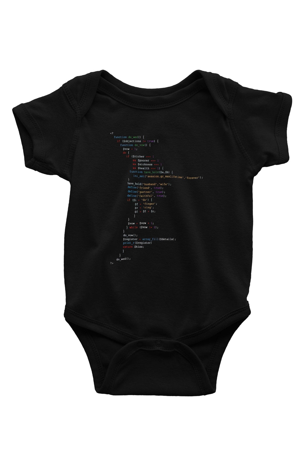 Bilgisayar programcısı Siyah Bebek Body - Zıbın