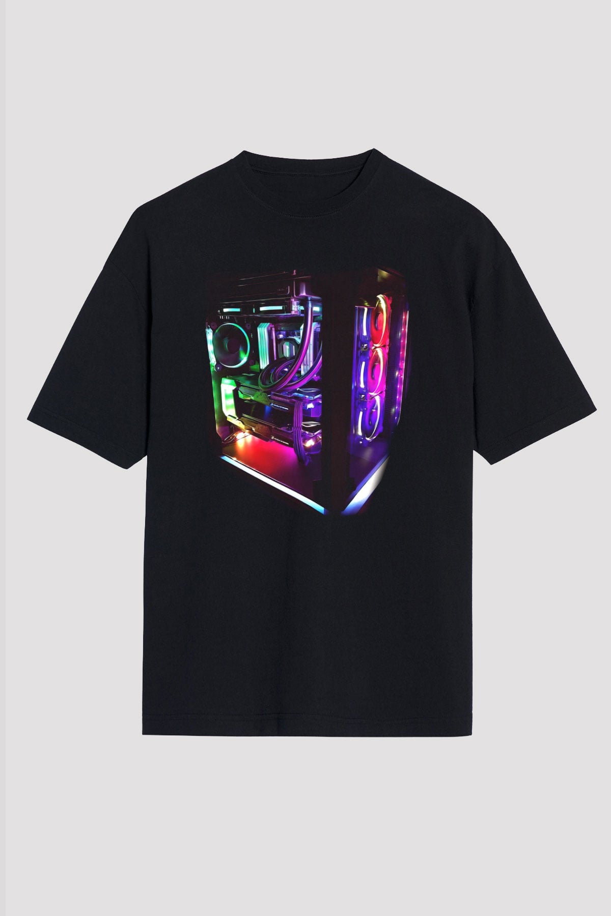 Bilgisayar programcısı Siyah Unisex Oversize Tişört T-Shirt